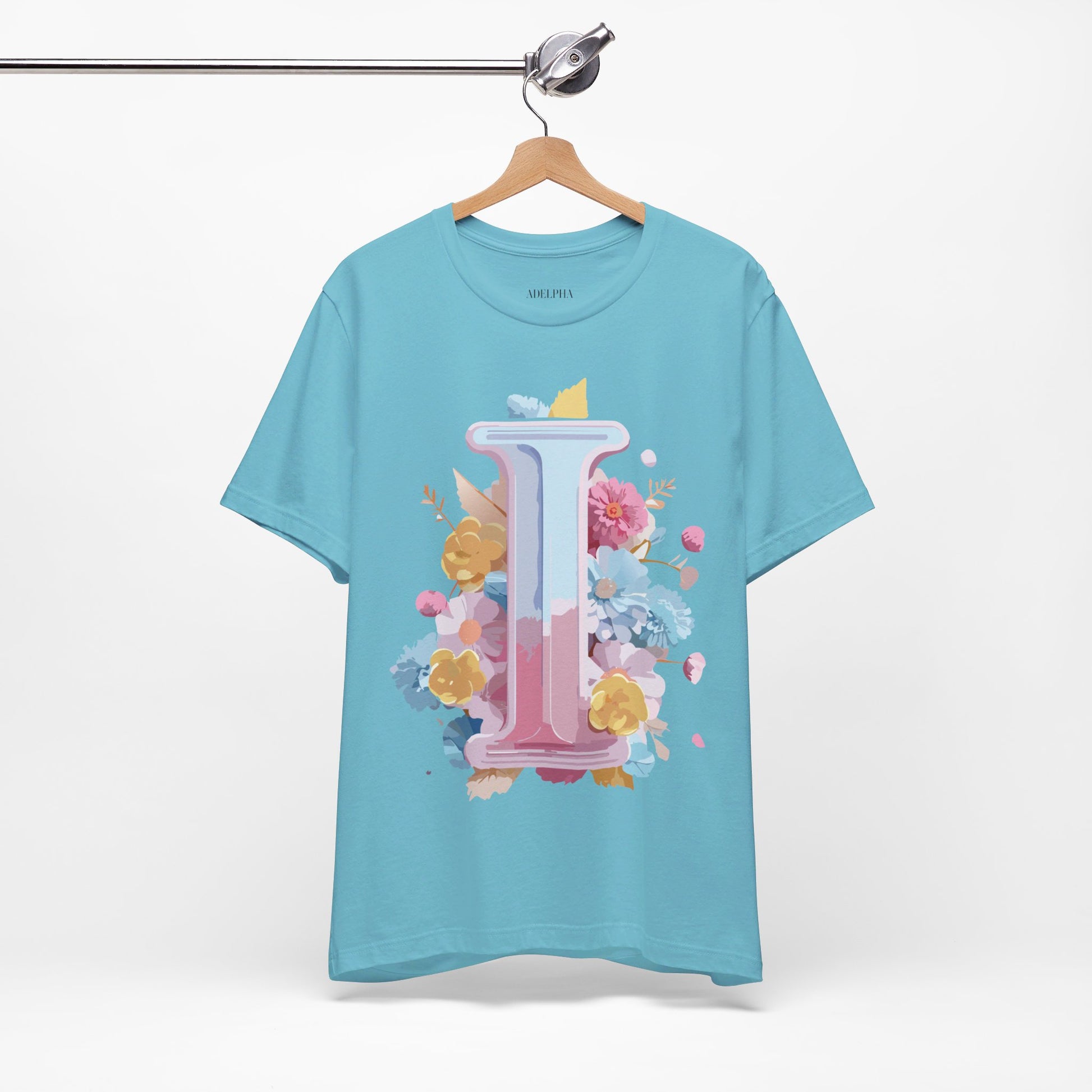 Natural Cotton Tee Shirt - Letters Collection - I Printify