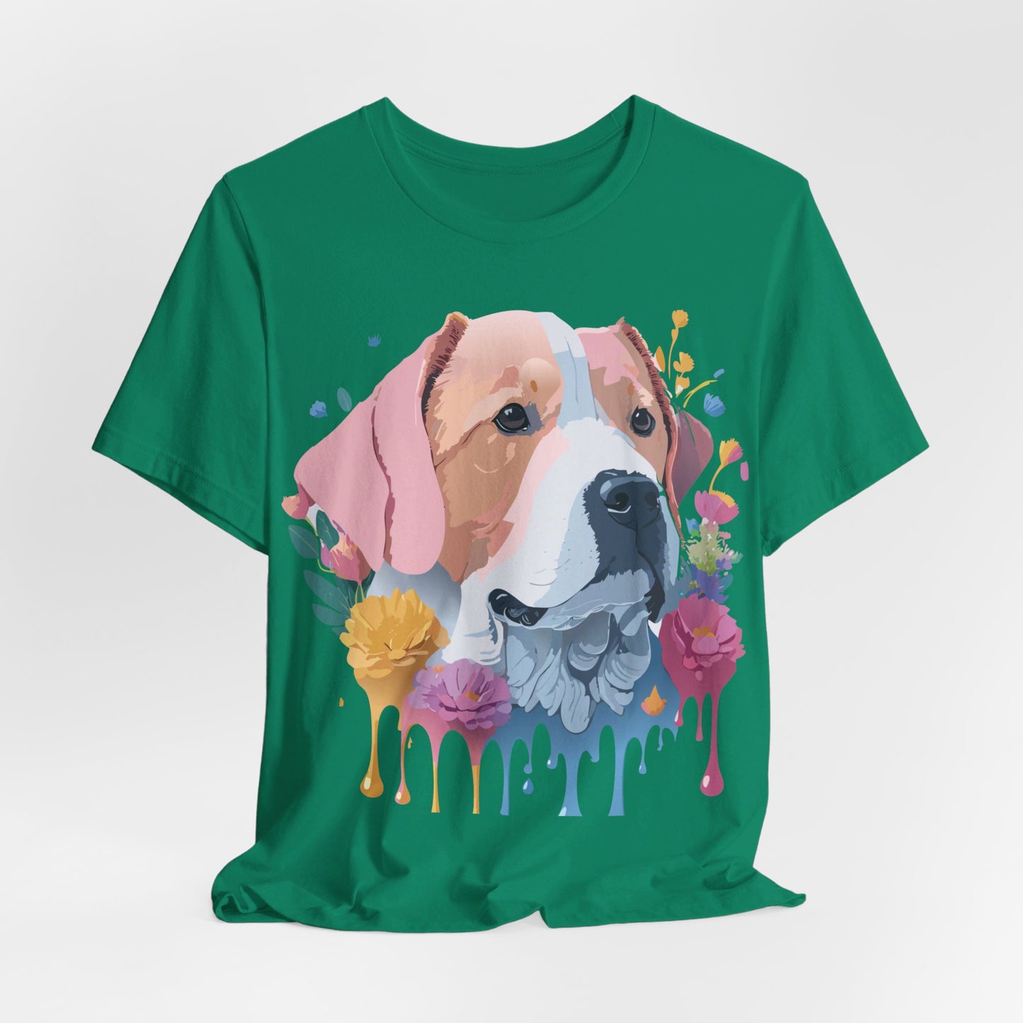 Natural Cotton Tee Shirt with Dog Printify
