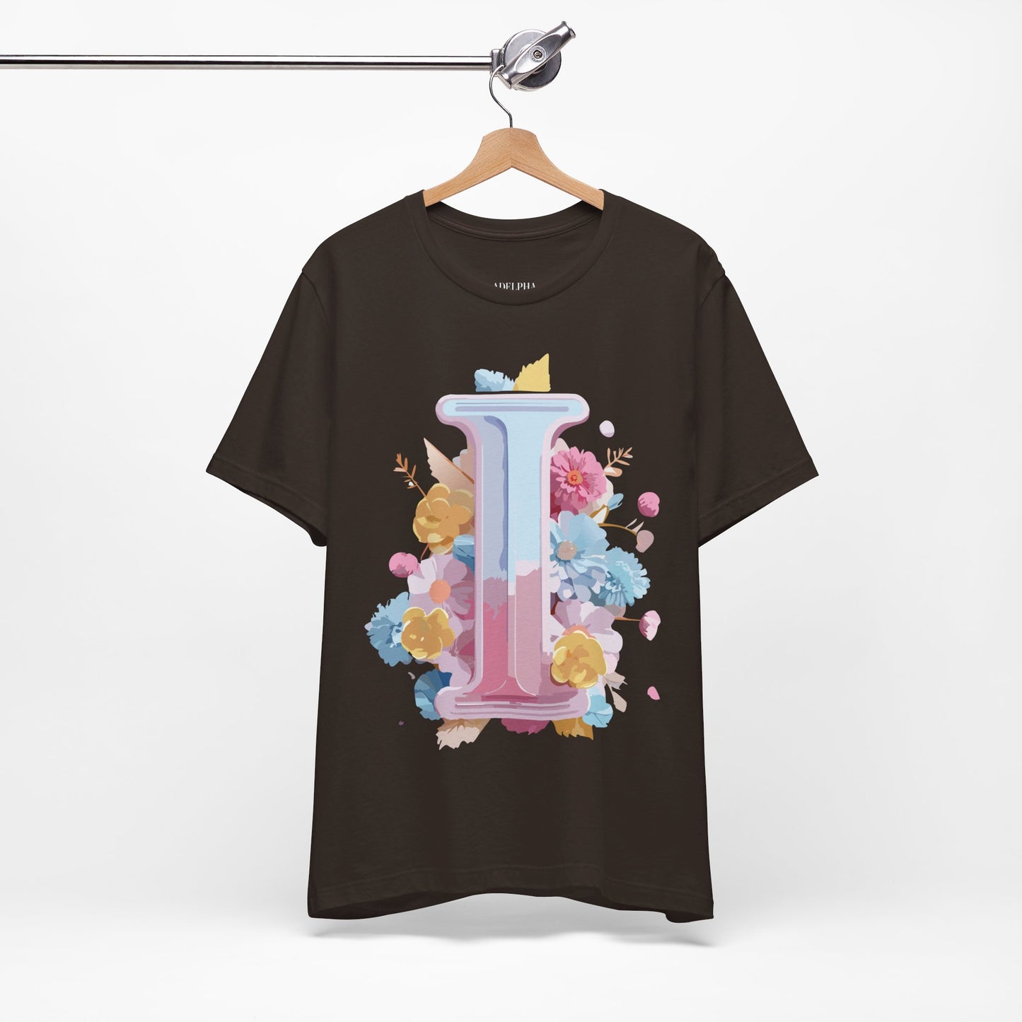 Natural Cotton Tee Shirt - Letters Collection - I Printify