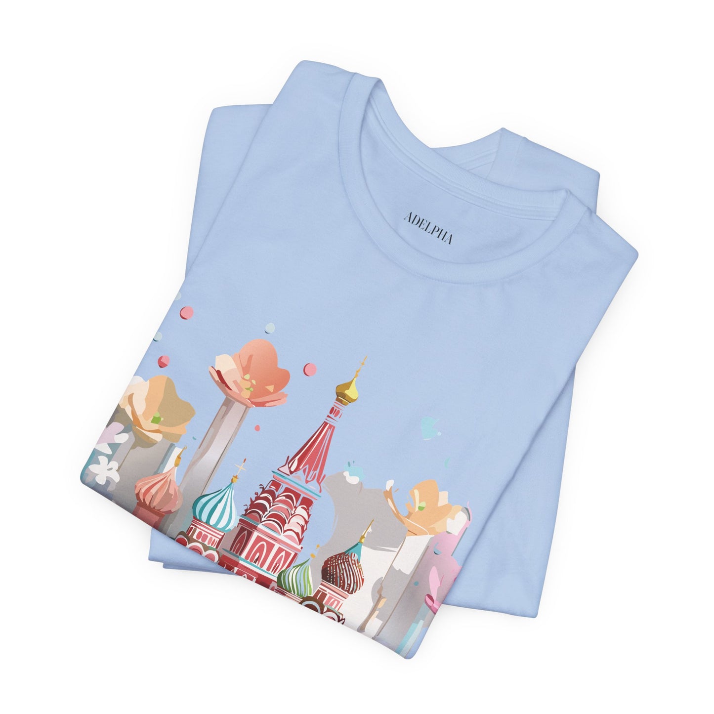 Natural Cotton Tee Shirt - Beautiful Places Collection - Moscow Printify