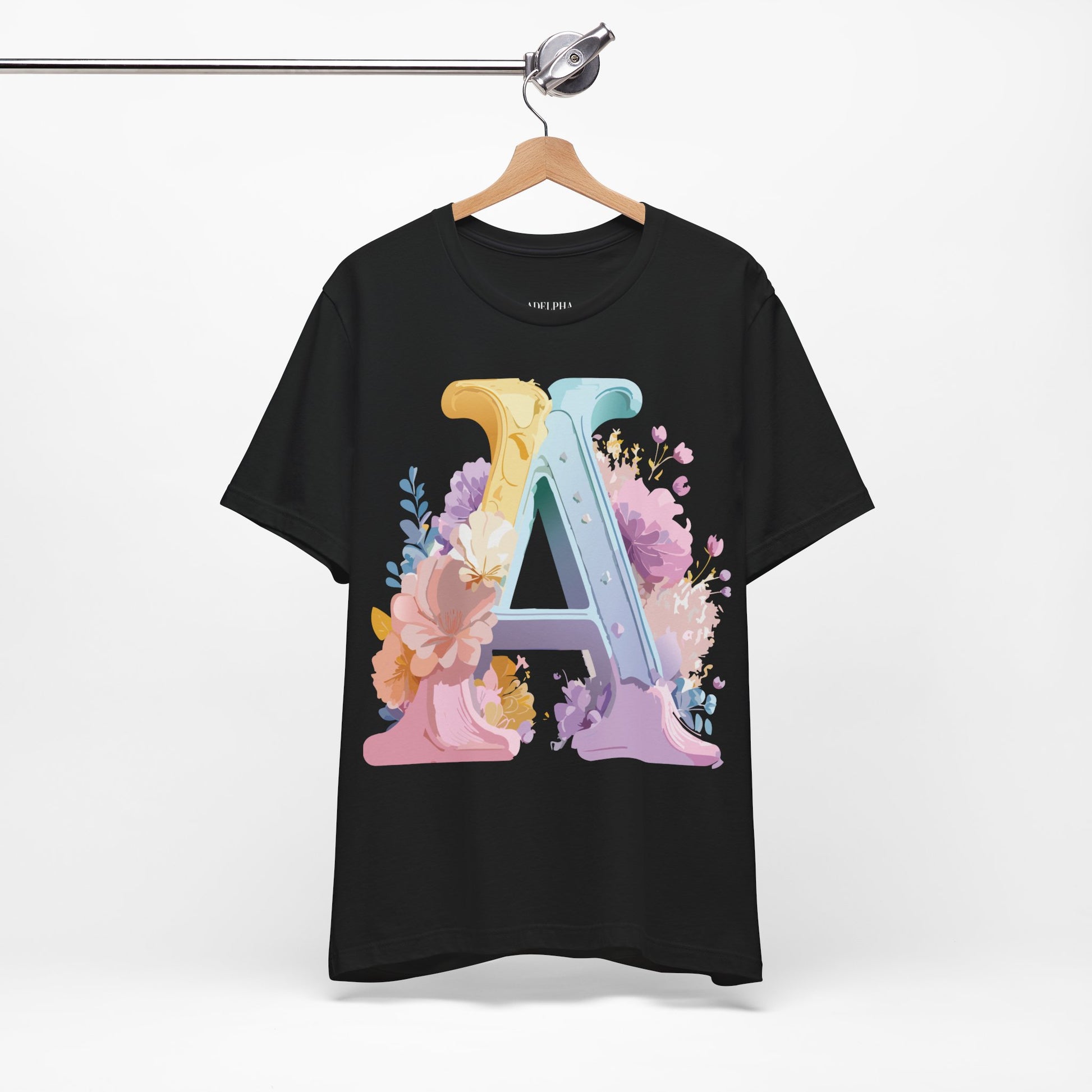 Natural Cotton Tee Shirt - Letters Collection - A Printify