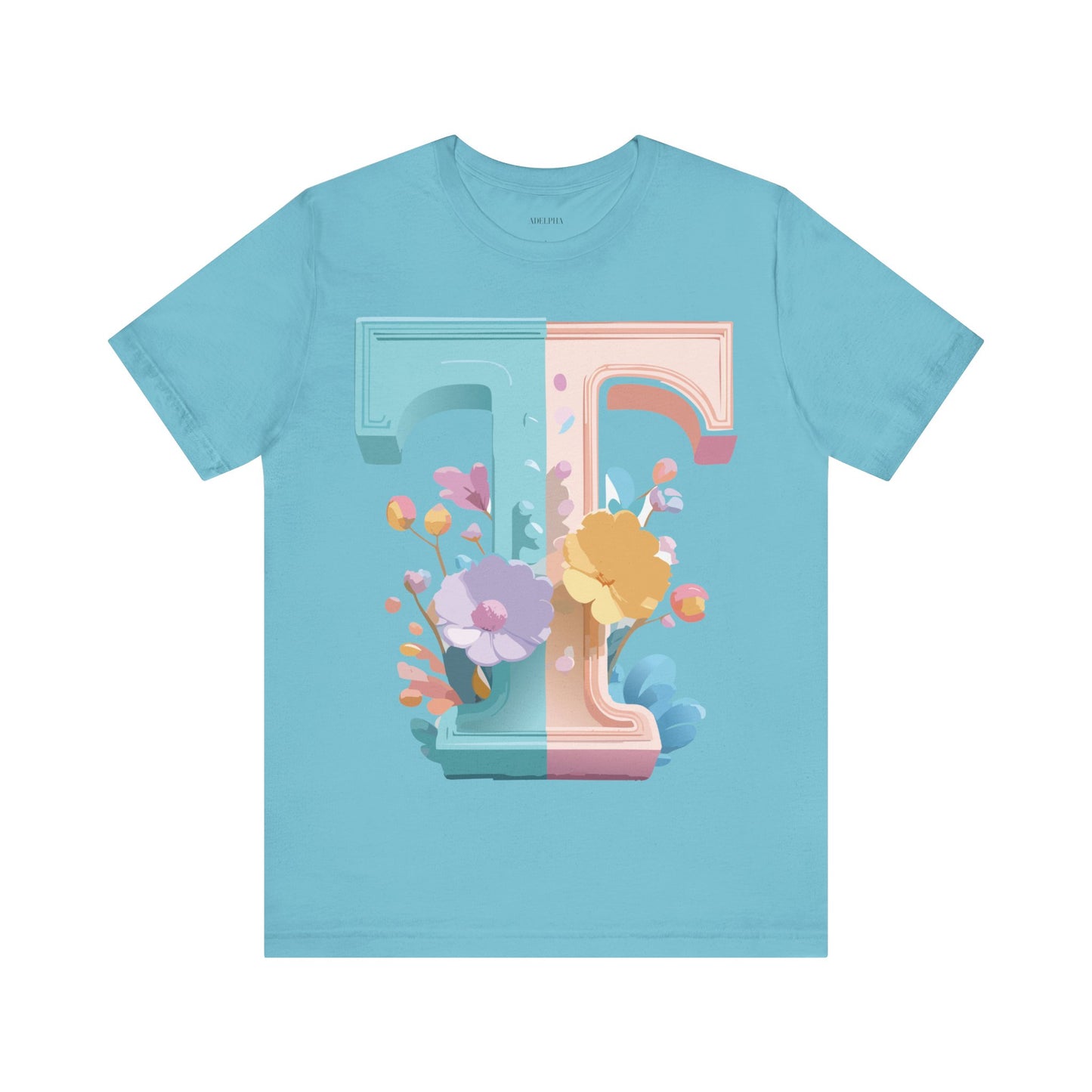 Natural Cotton Tee Shirt - Letters Collection - T Printify