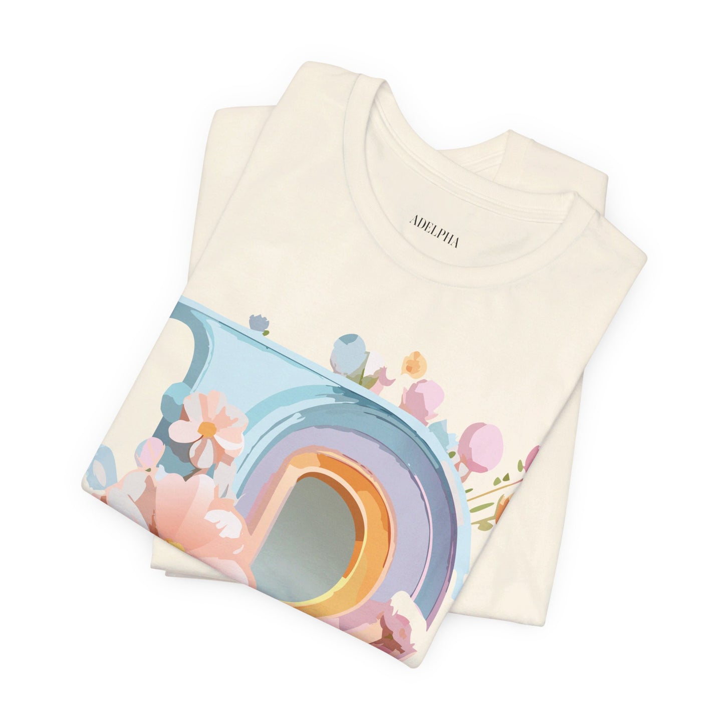 Natural Cotton Tee Shirt - Letters Collection - P Printify