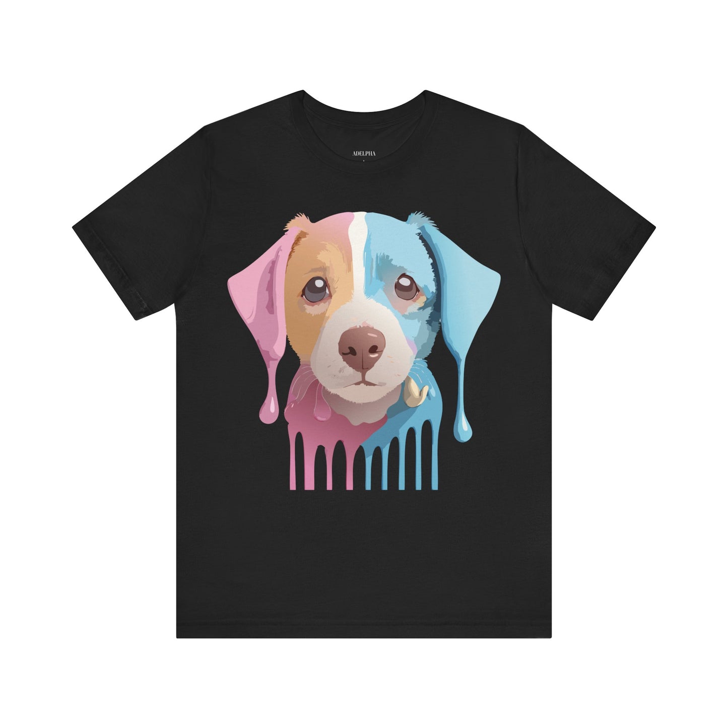 Natural Cotton Tee Shirt with Dog Printify