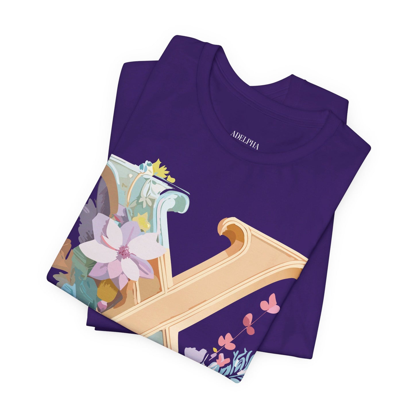Natural Cotton Tee Shirt - Letters Collection - X Printify