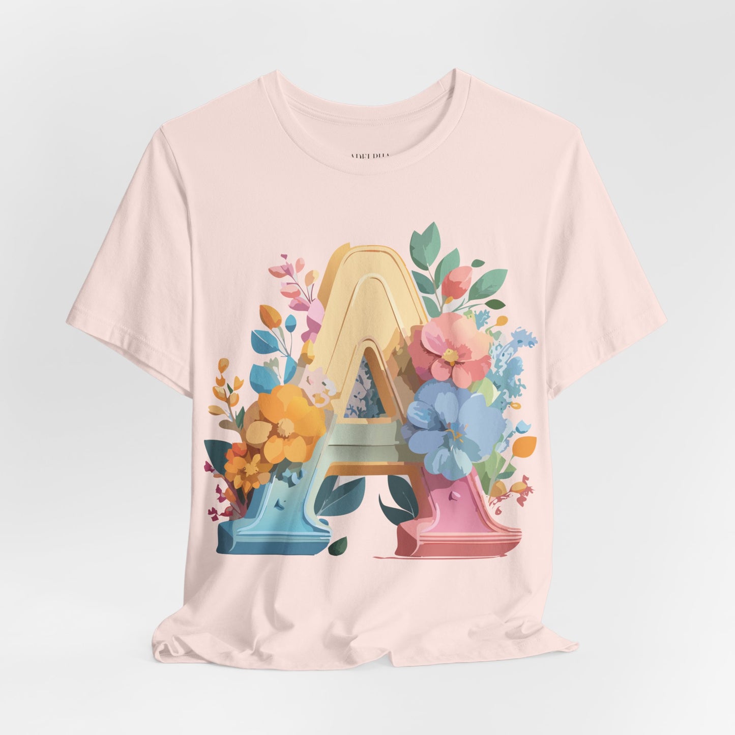 Natural Cotton Tee Shirt - Letters Collection - A Printify