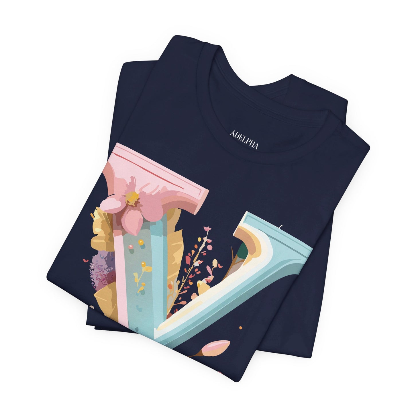 Natural Cotton Tee Shirt - Letters Collection - Y Printify