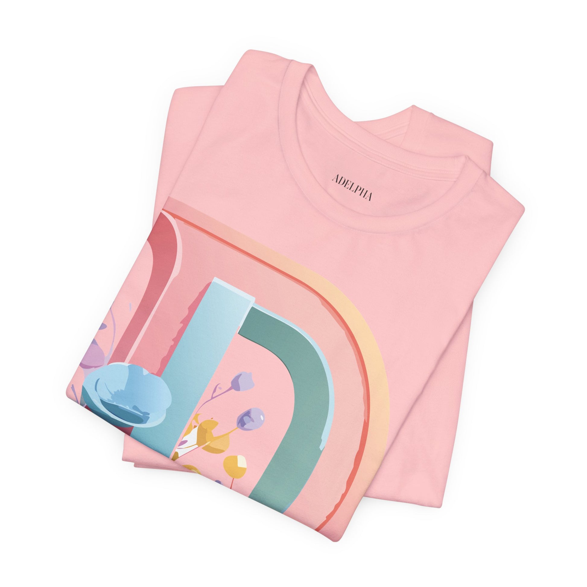Natural Cotton Tee Shirt - Letters Collection - D Printify