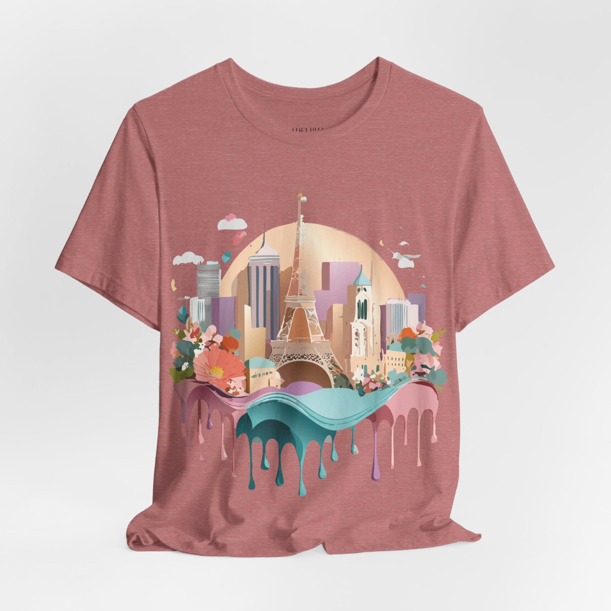 Natural Cotton Tee Shirt - Beautiful Places Collection - Paris Printify