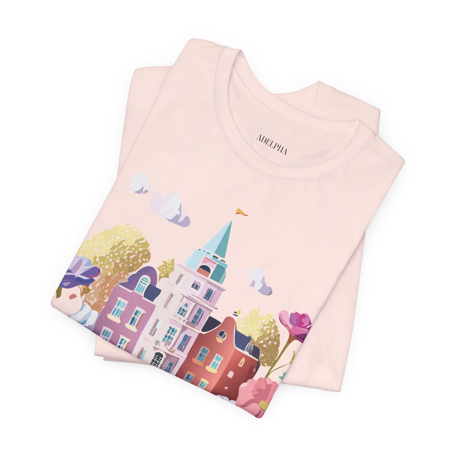 Natural Cotton Tee Shirt - Beautiful Places Collection - Amsterdam Printify