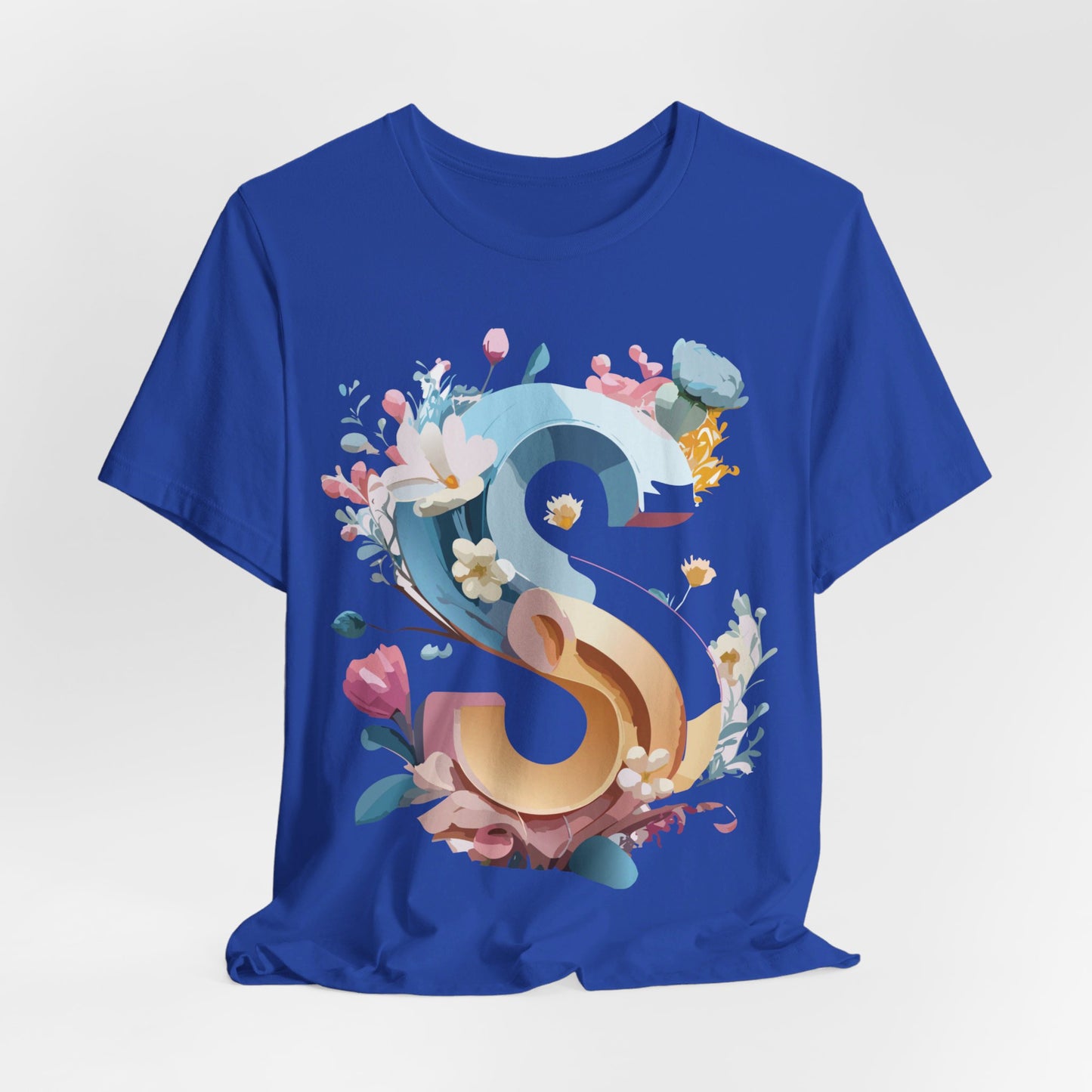 Natural Cotton Tee Shirt - Letters Collection - S Printify