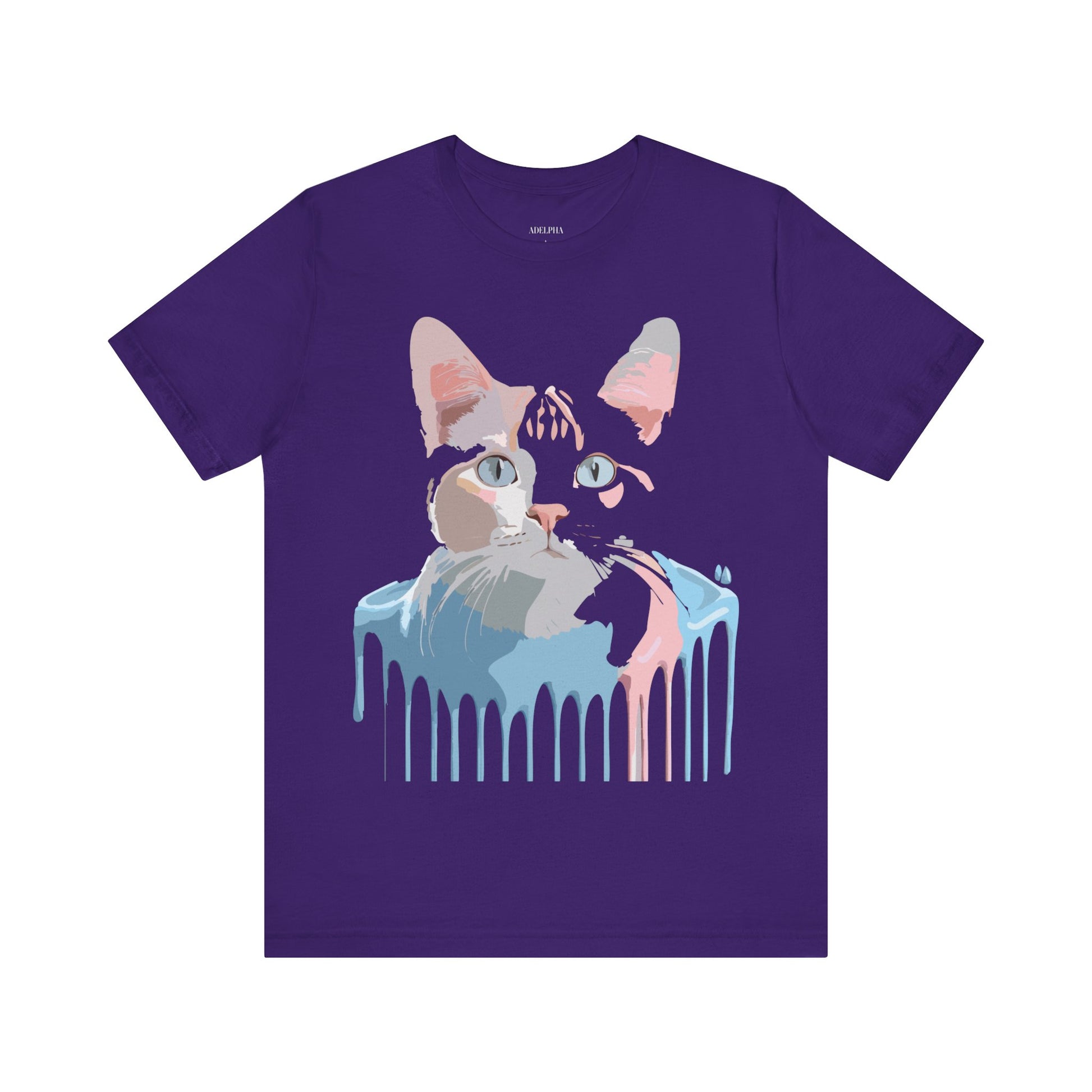 Natural Cotton Tee Shirt with Cat Printify