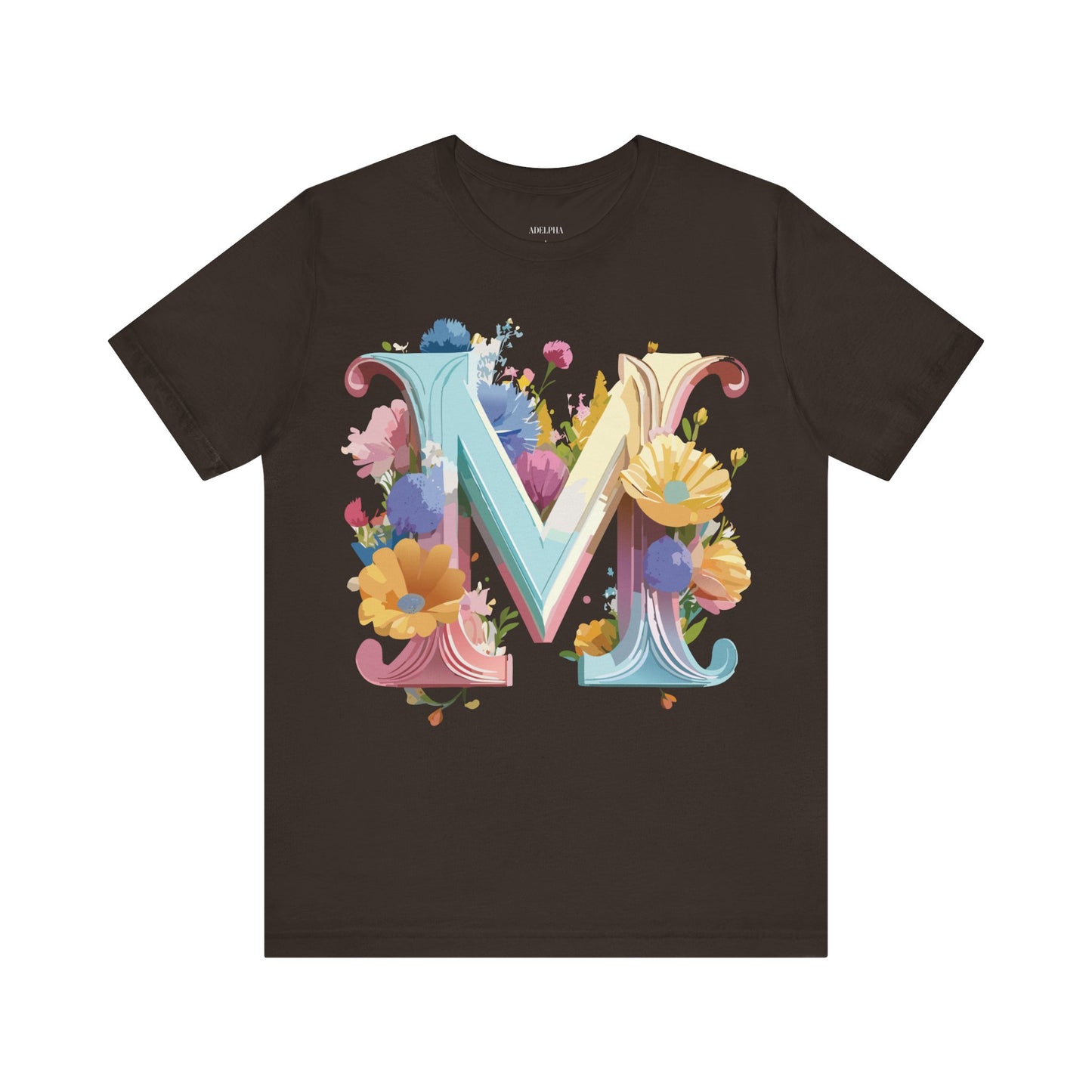 Natural Cotton Tee Shirt - Letters Collection - M Printify