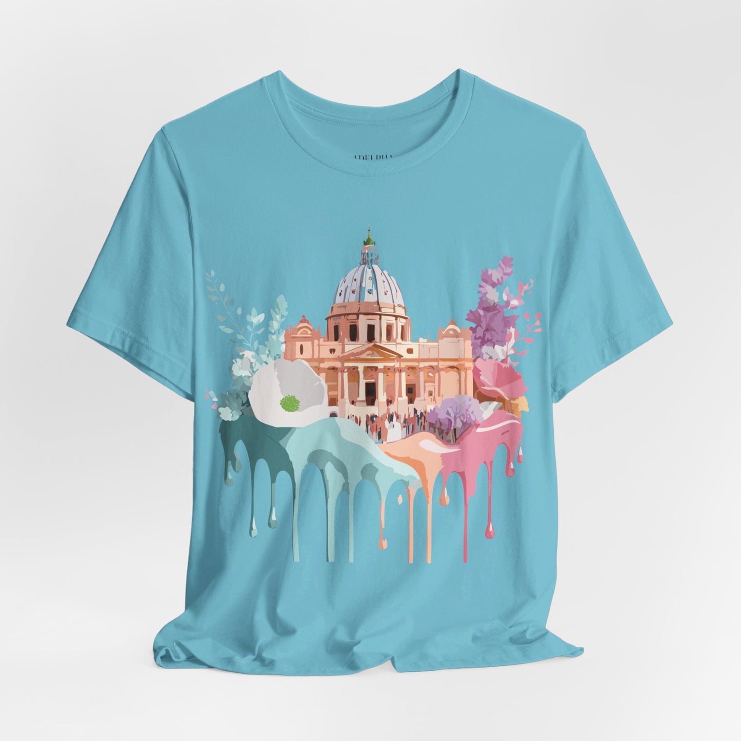 Natural Cotton Tee Shirt - Beautiful Places Collection - Rome Printify