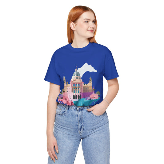 Natural Cotton Tee Shirt - Beautiful Places Collection - Madrid Printify