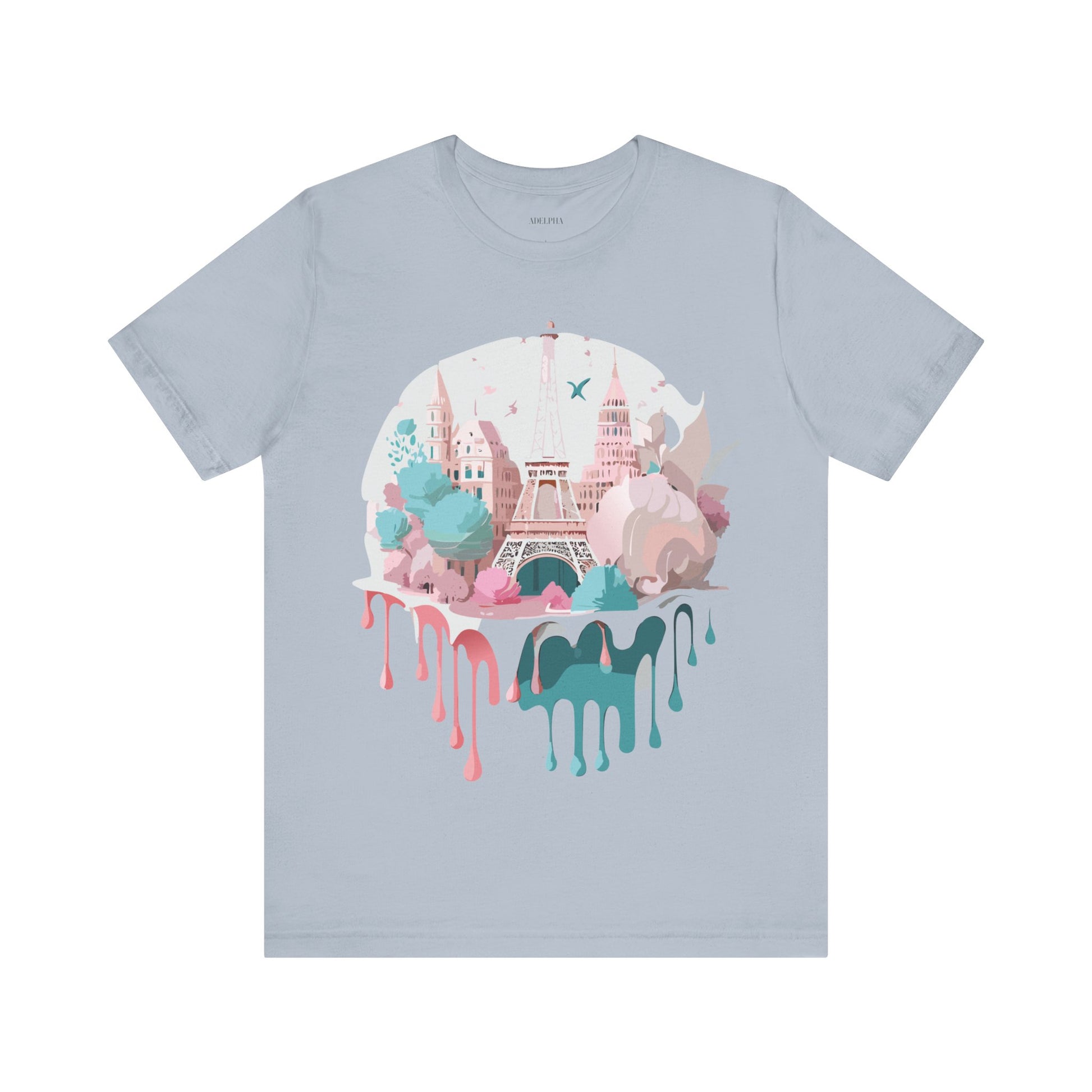 Natural Cotton Tee Shirt - Beautiful Places Collection - Paris Printify