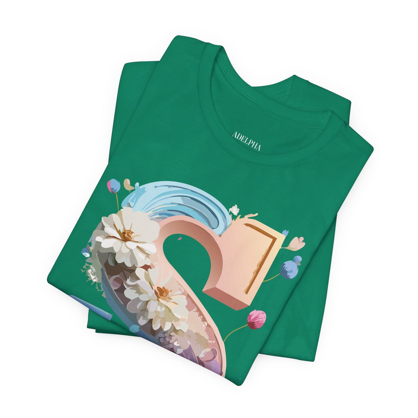 Natural Cotton Tee Shirt - Letters Collection - S Printify