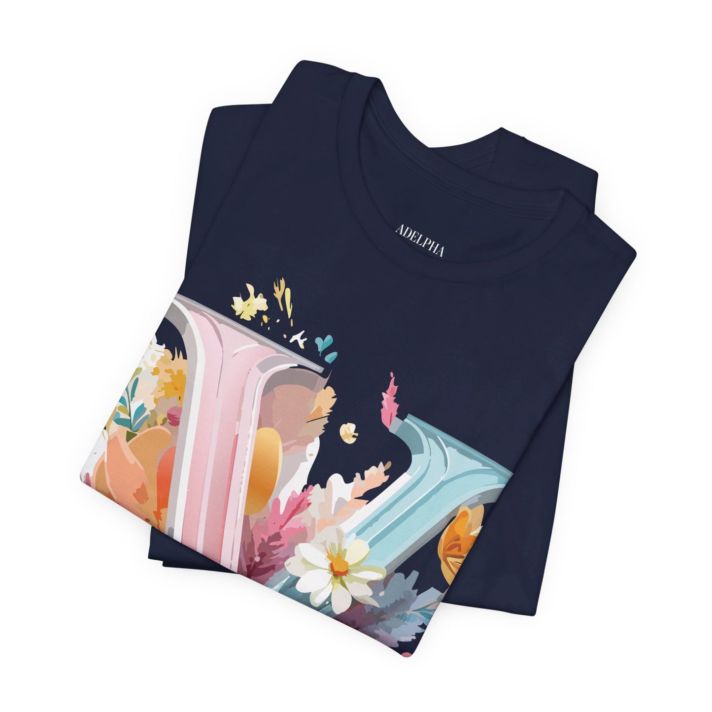 Natural Cotton Tee Shirt - Letters Collection - V Printify