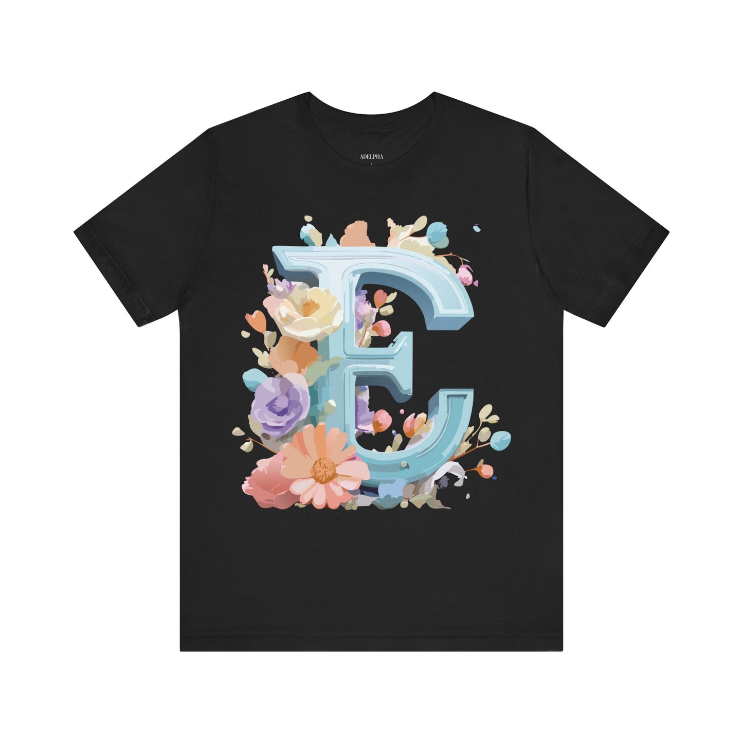 Natural Cotton Tee Shirt - Letters Collection - E Printify