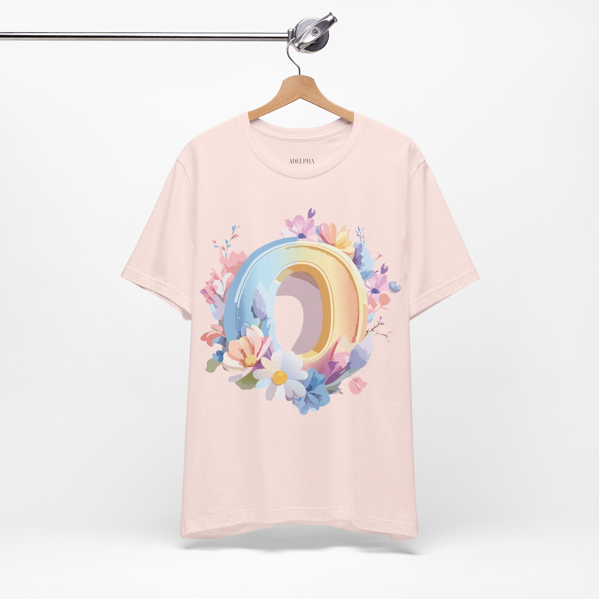 Natural Cotton Tee Shirt - Letters Collection - O Printify