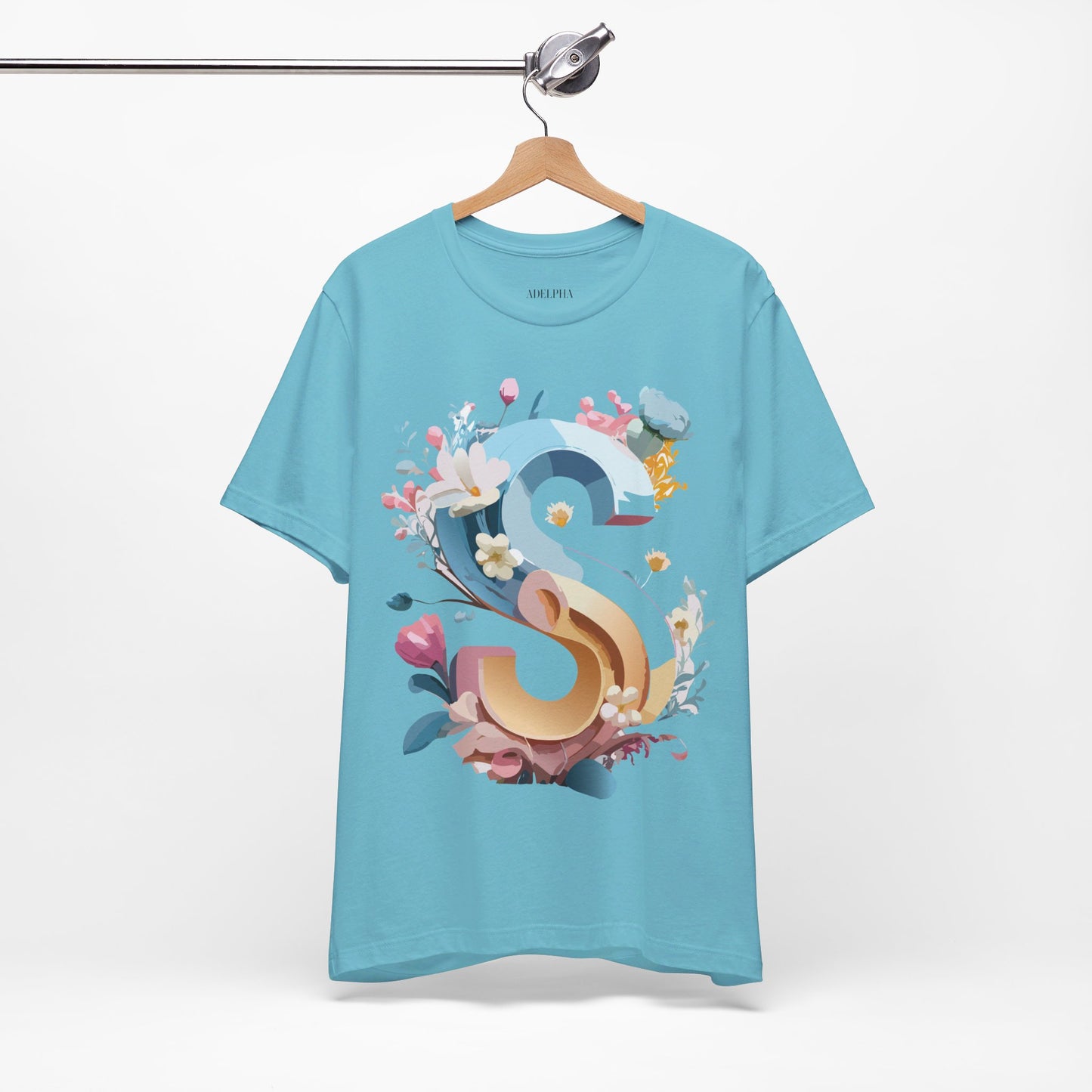 Natural Cotton Tee Shirt - Letters Collection - S Printify