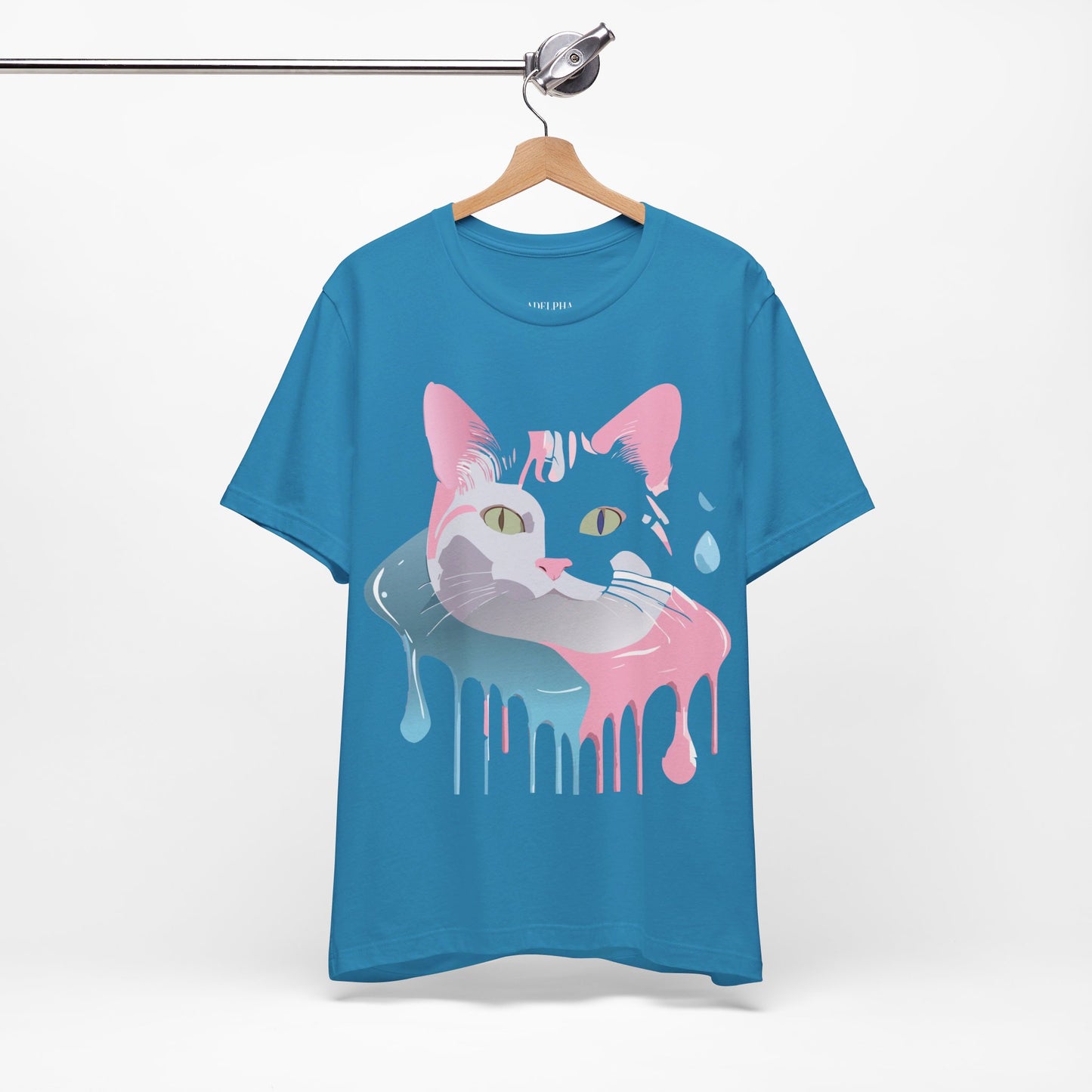 Natural Cotton Tee Shirt with Cat Printify