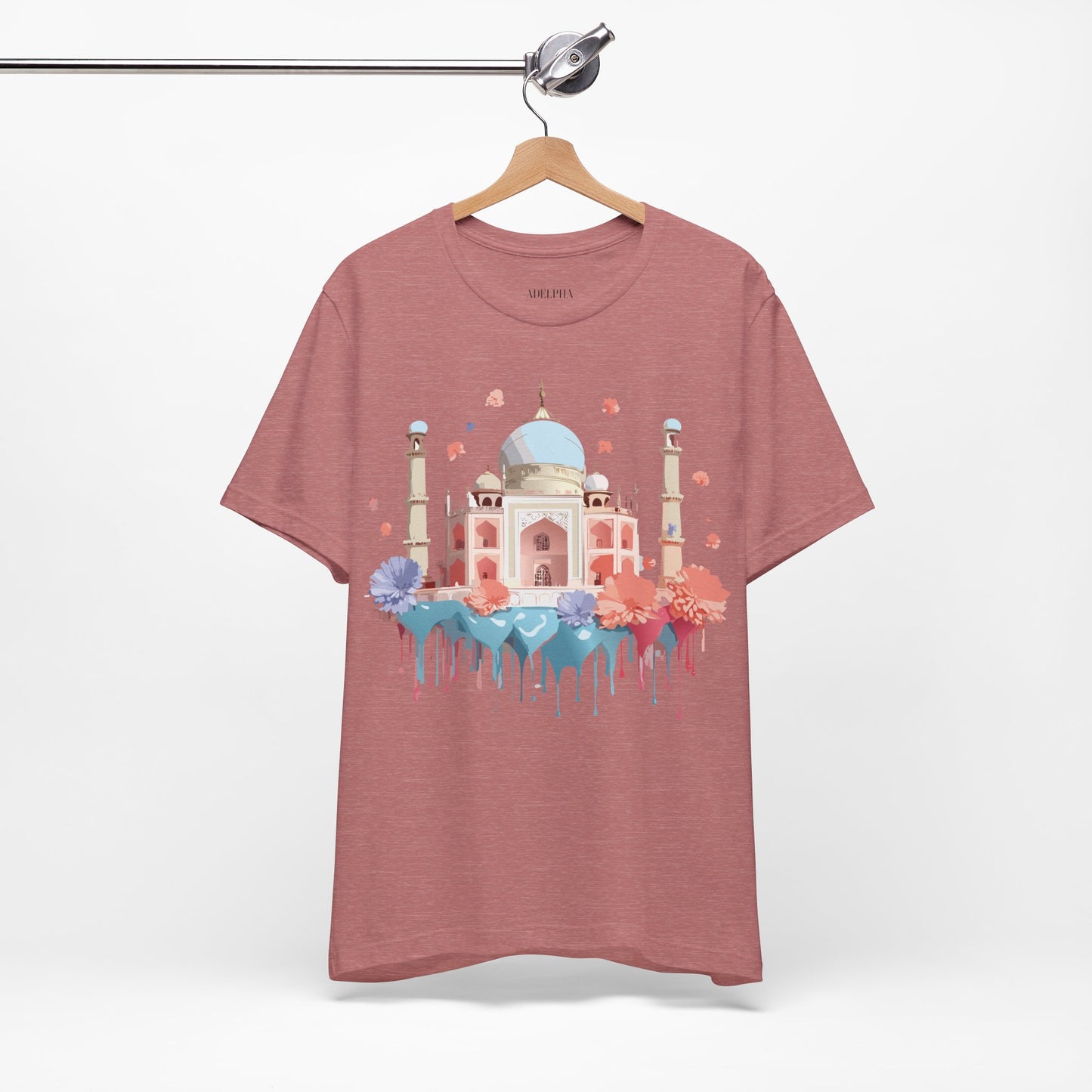 Natural Cotton Tee Shirt - Taj Mahal, India Printify