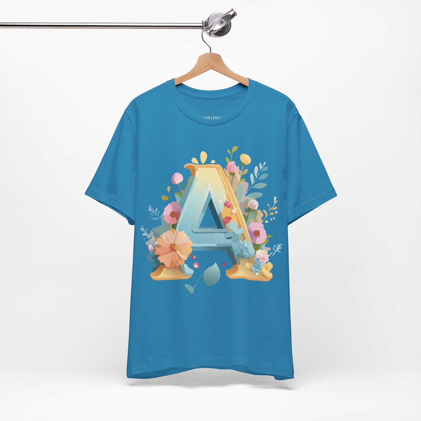 Natural Cotton Tee Shirt - Letters Collection - A Printify