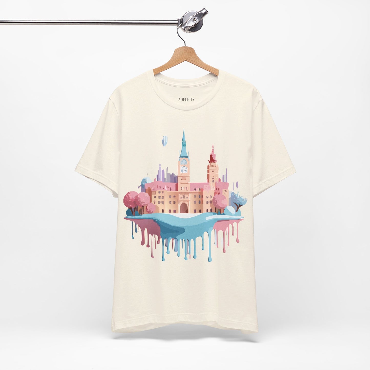 Natural Cotton Tee Shirt - Beautiful Places Collection - Prague Printify