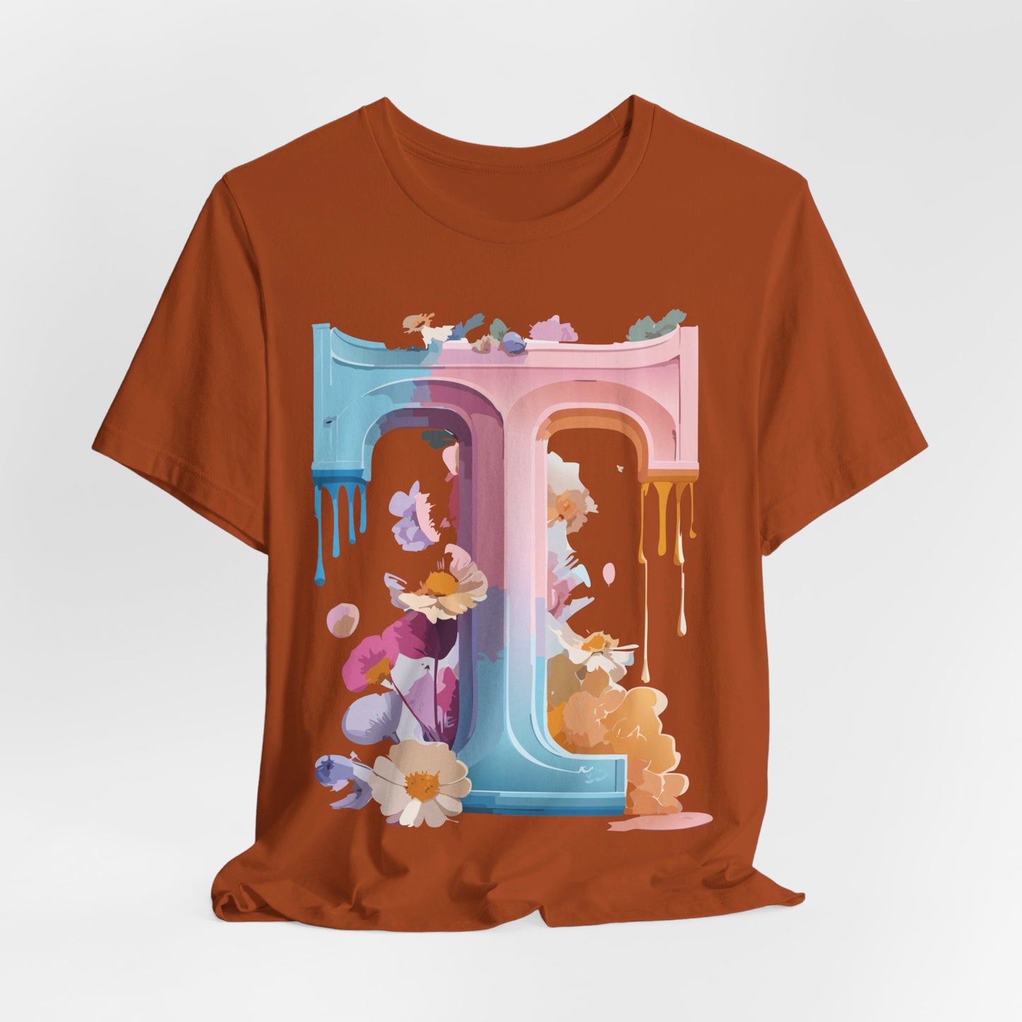 Natural Cotton Tee Shirt - Letters Collection - T Printify