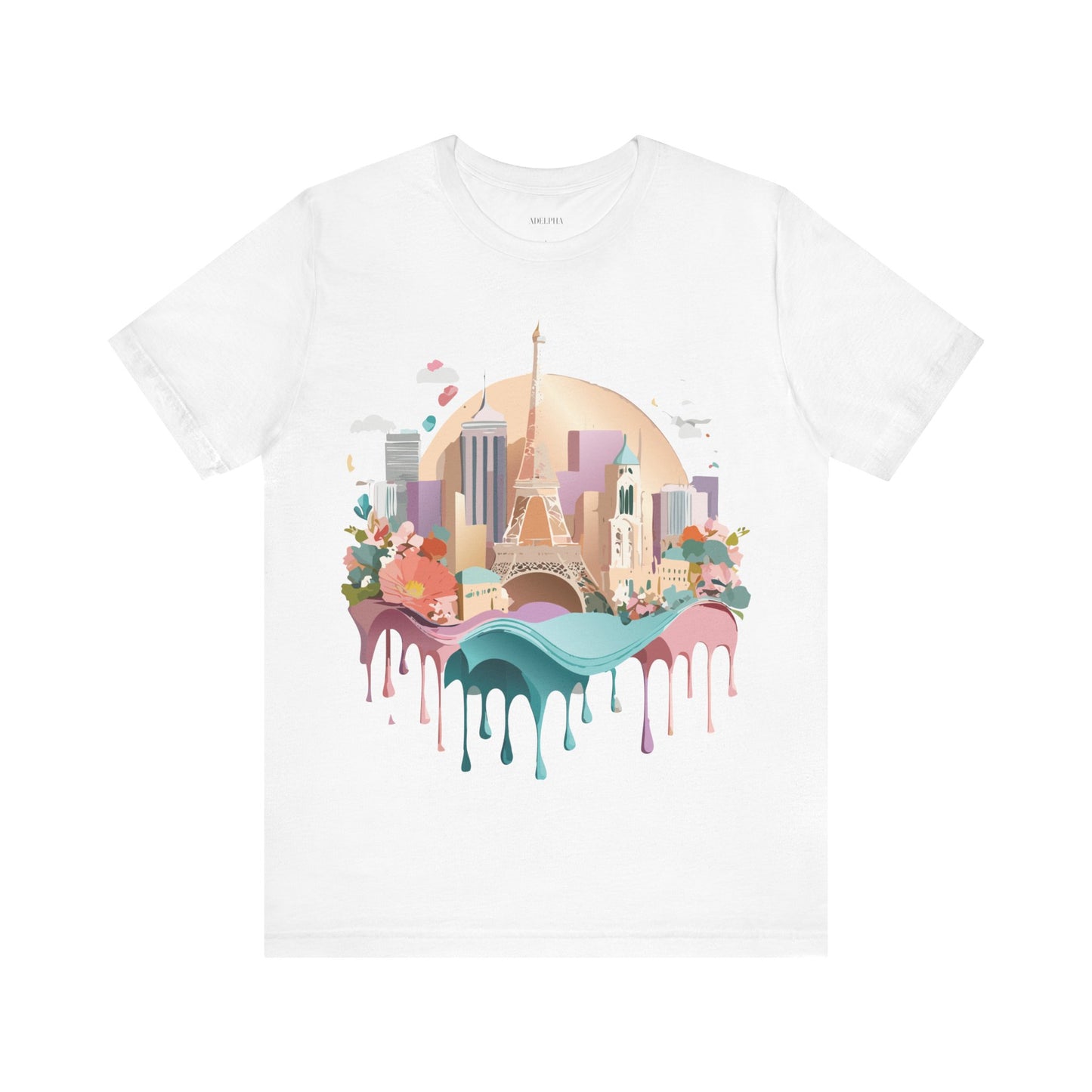 Natural Cotton Tee Shirt - Beautiful Places Collection - Paris Printify