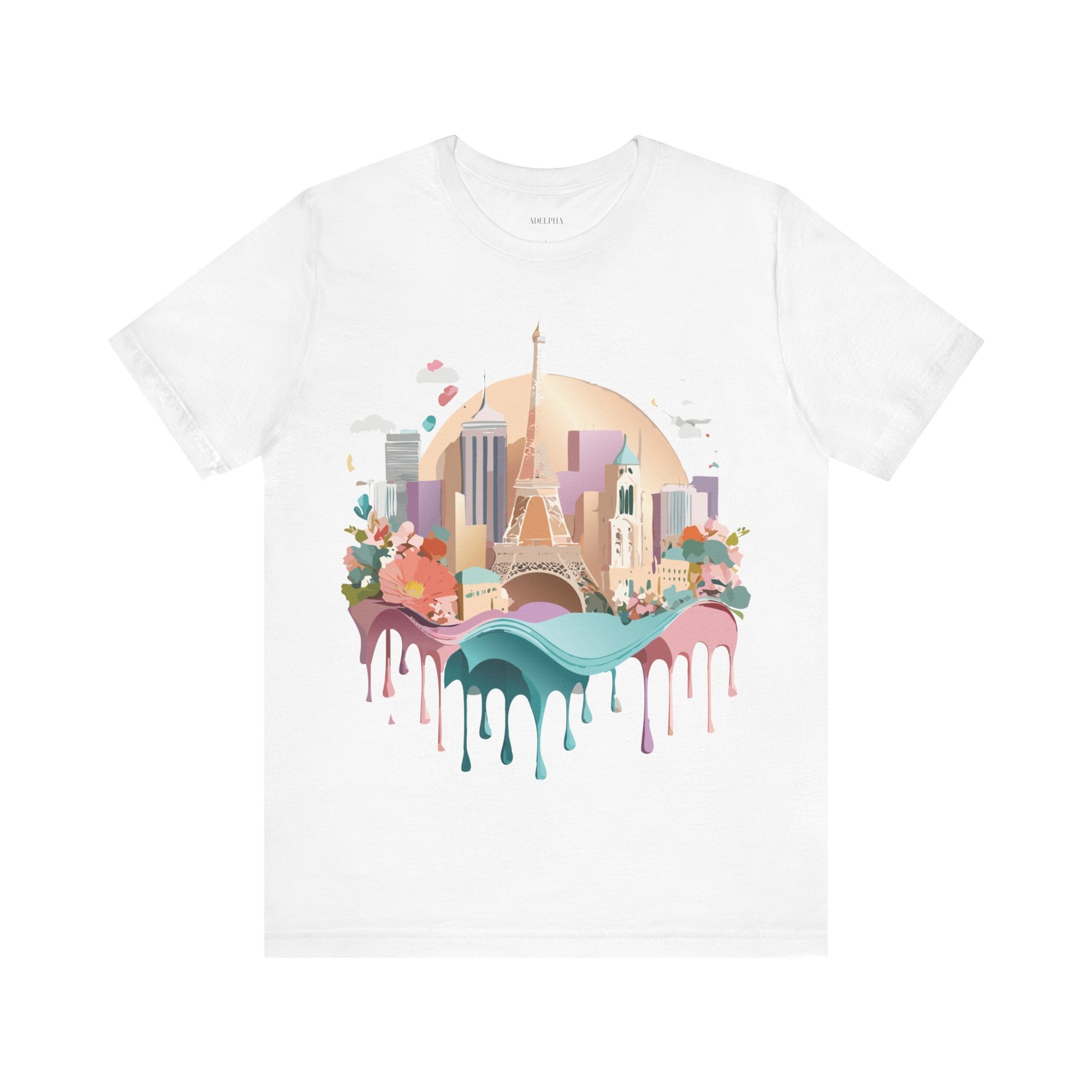 Natural Cotton Tee Shirt - Beautiful Places Collection - Paris Printify