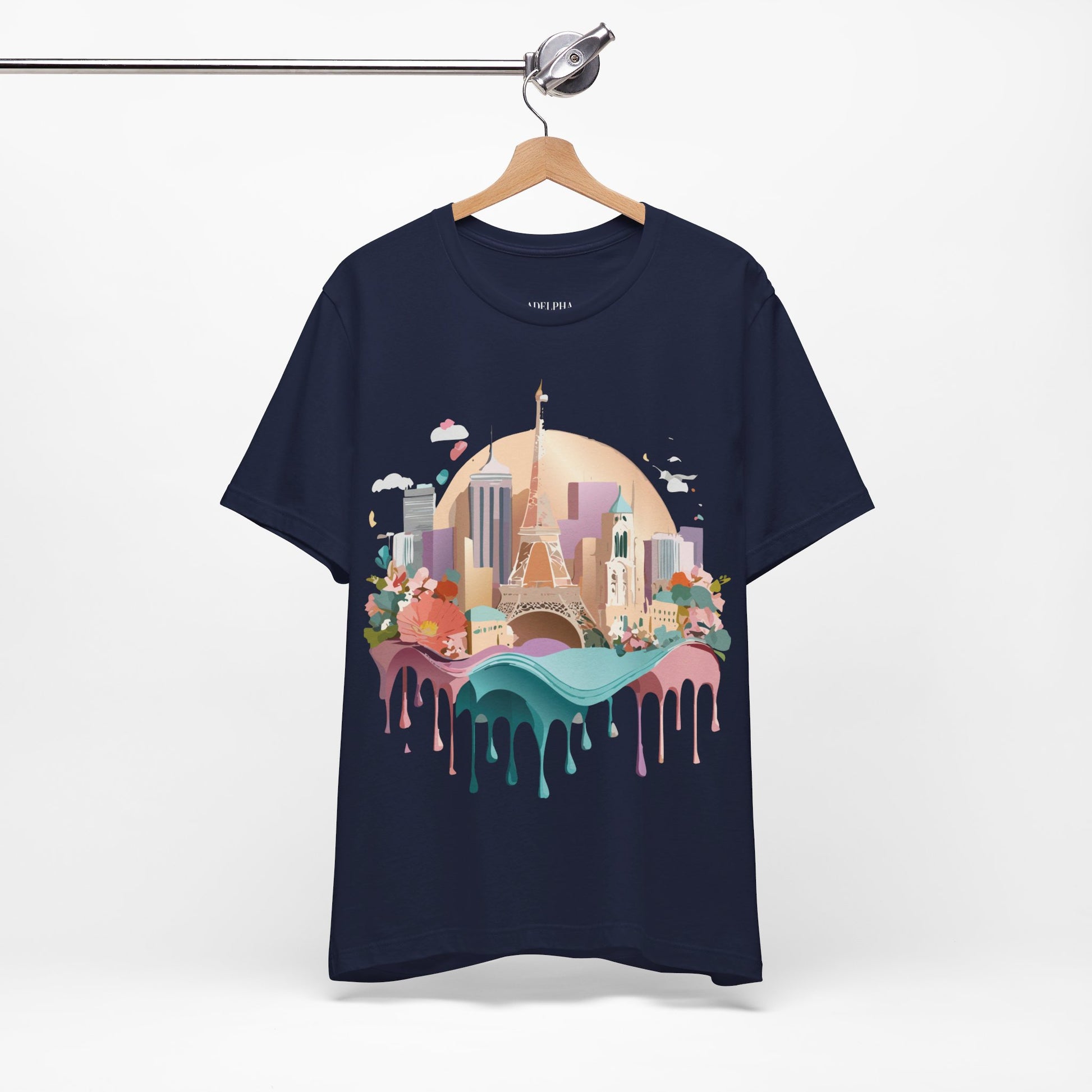 Natural Cotton Tee Shirt - Beautiful Places Collection - Paris Printify