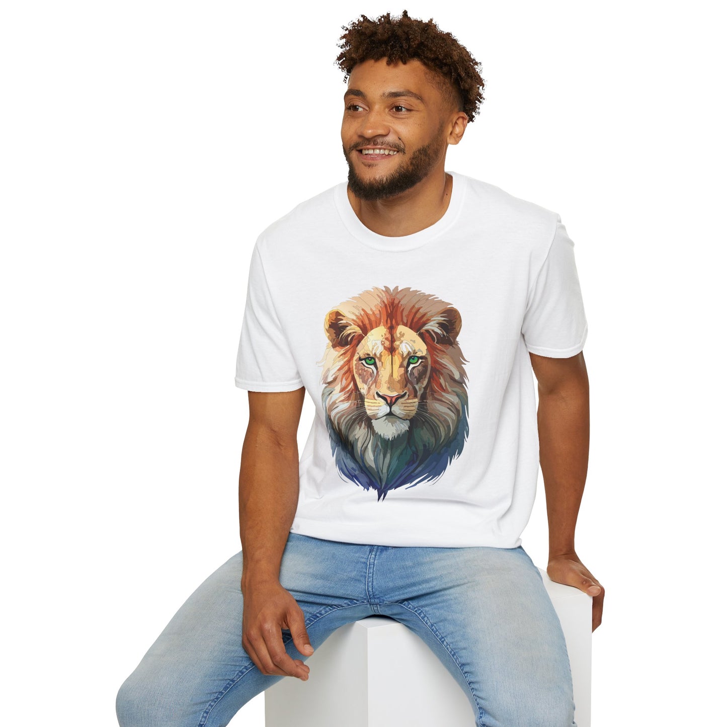 Lion Shirt, Shirt with Lion, Floral Lion Tee, Shirt with Animals