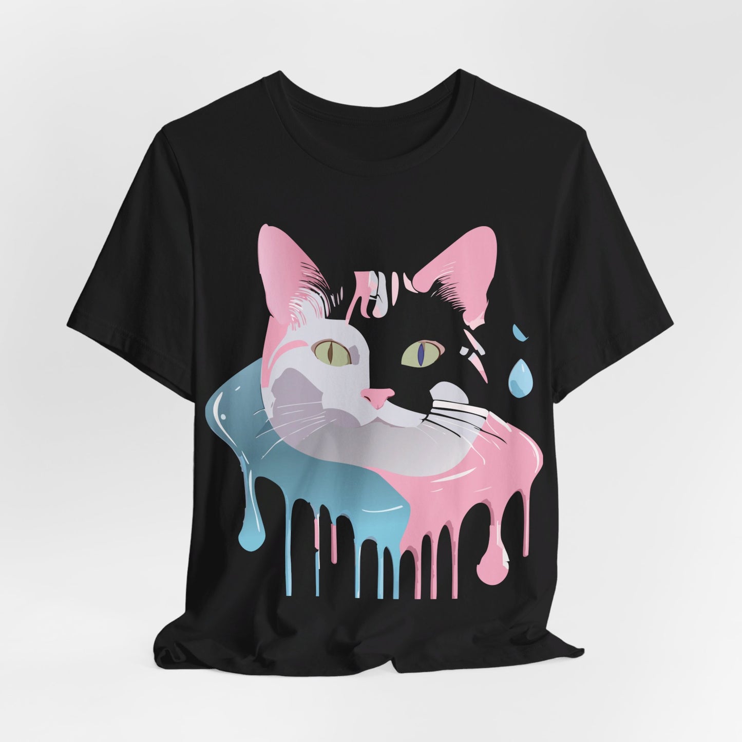 Natural Cotton Tee Shirt with Cat Printify