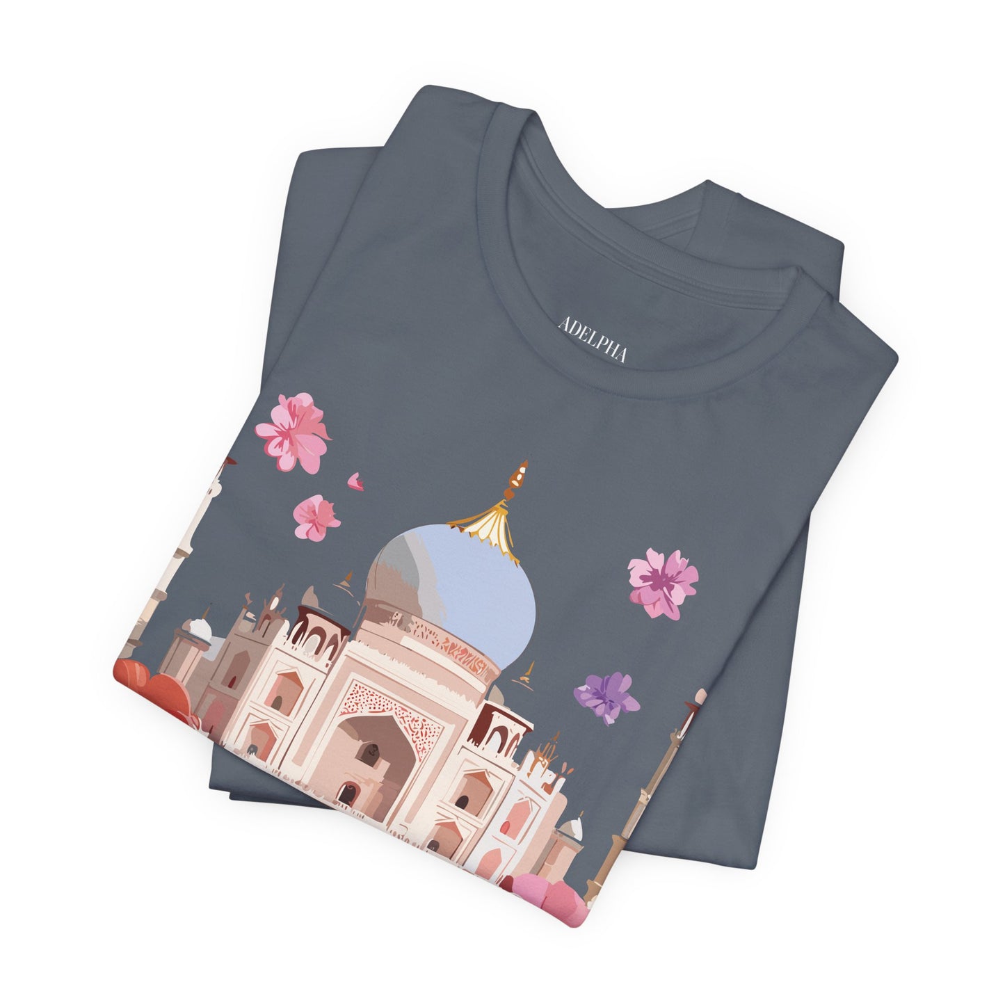 Natural Cotton Tee Shirt - Taj Mahal, India Printify