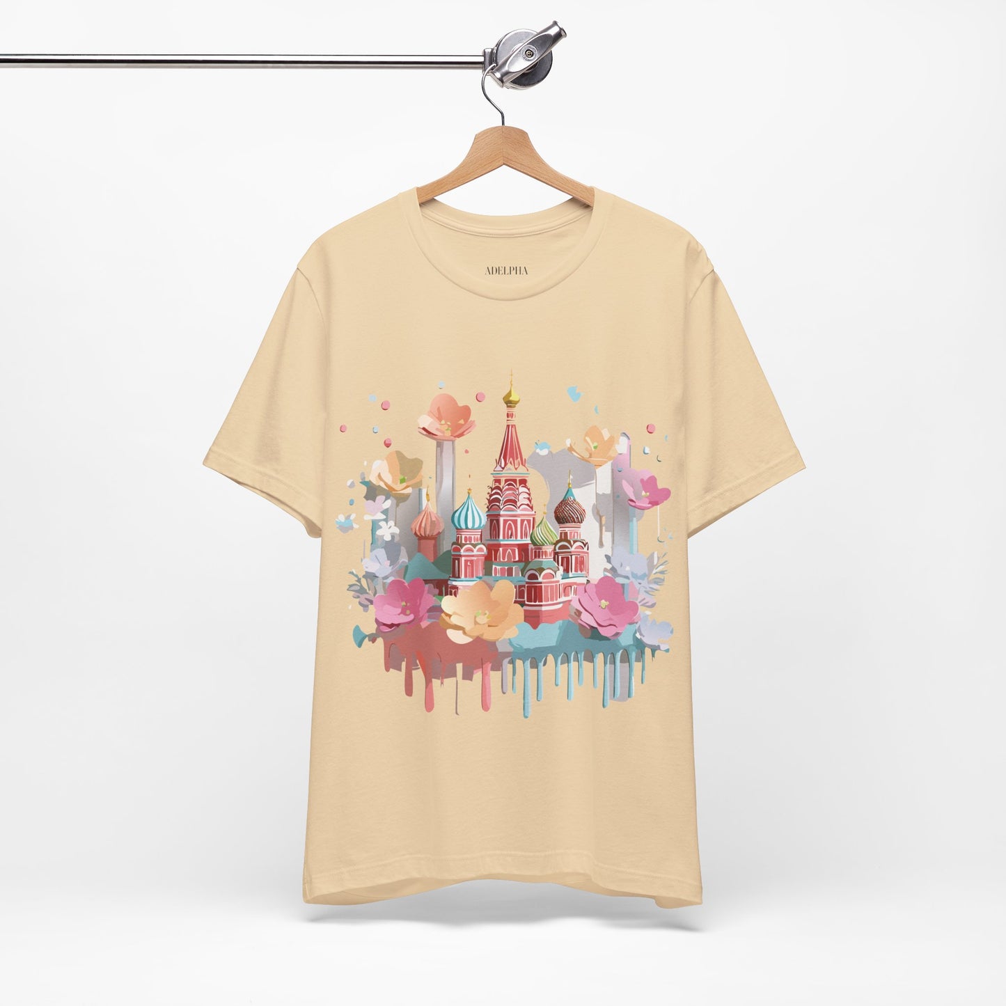 Natural Cotton Tee Shirt - Beautiful Places Collection - Moscow Printify