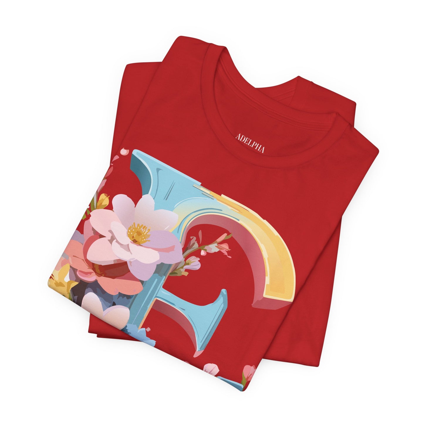 Natural Cotton Tee Shirt - Letters Collection - E Printify