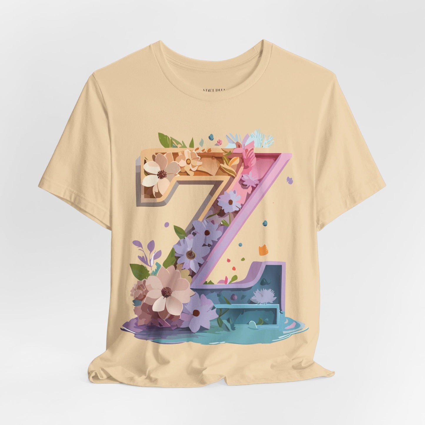 Natural Cotton Tee Shirt - Letters Collection - Z Printify