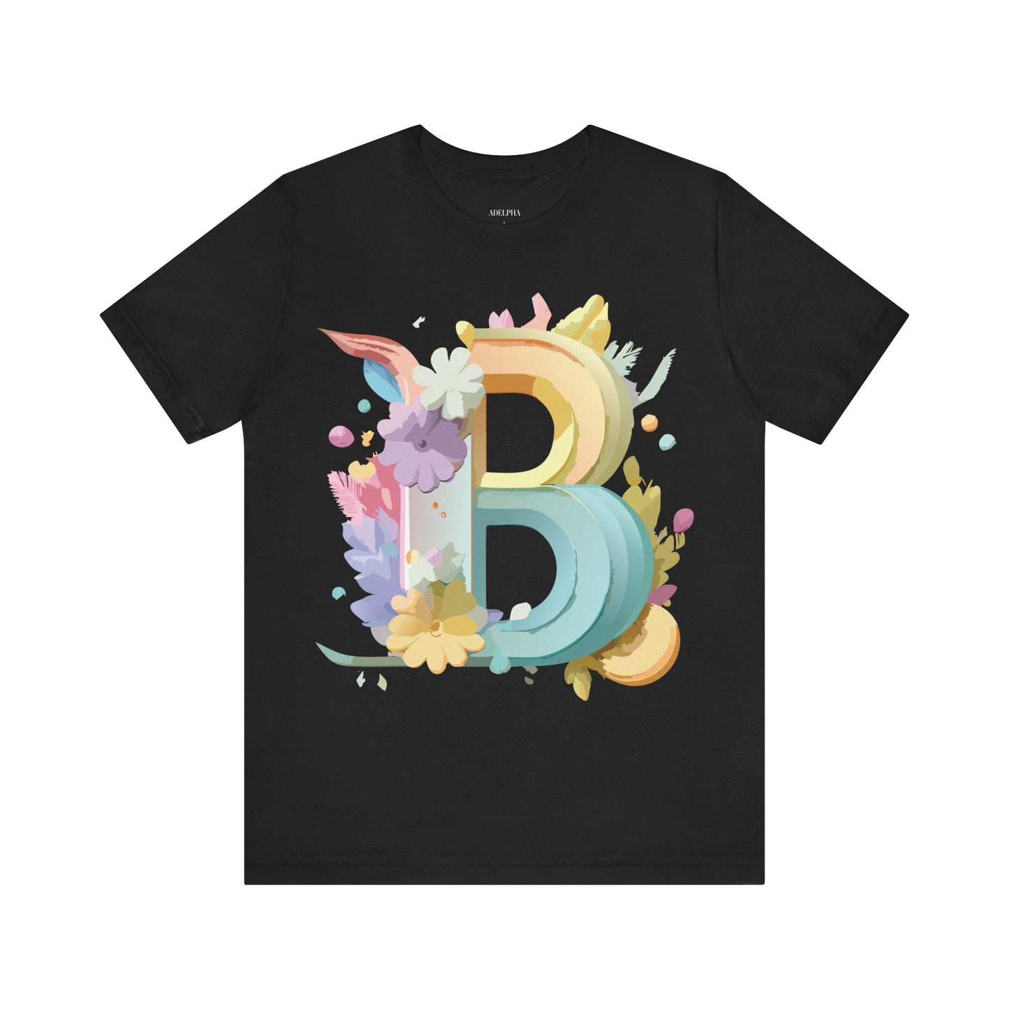 Natural Cotton Tee Shirt - Letters Collection - B Printify