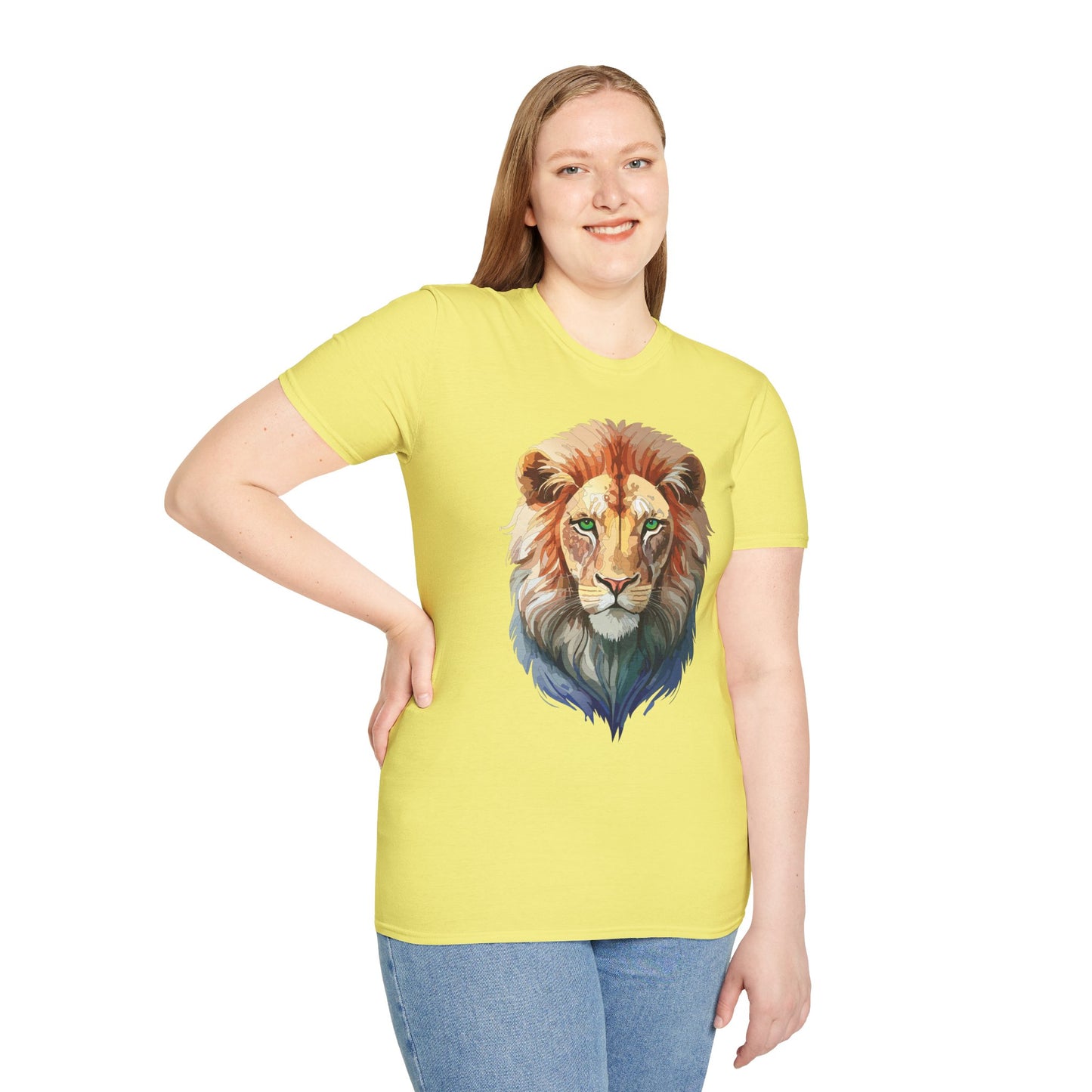 Lion Shirt, Shirt with Lion, Floral Lion Tee, Shirt with Animals