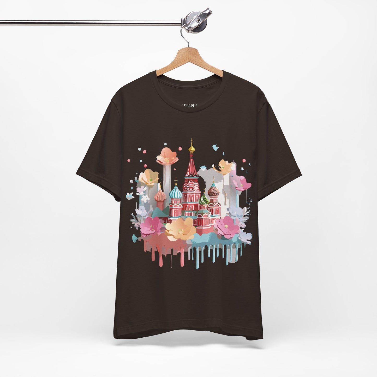 Natural Cotton Tee Shirt - Beautiful Places Collection - Moscow Printify