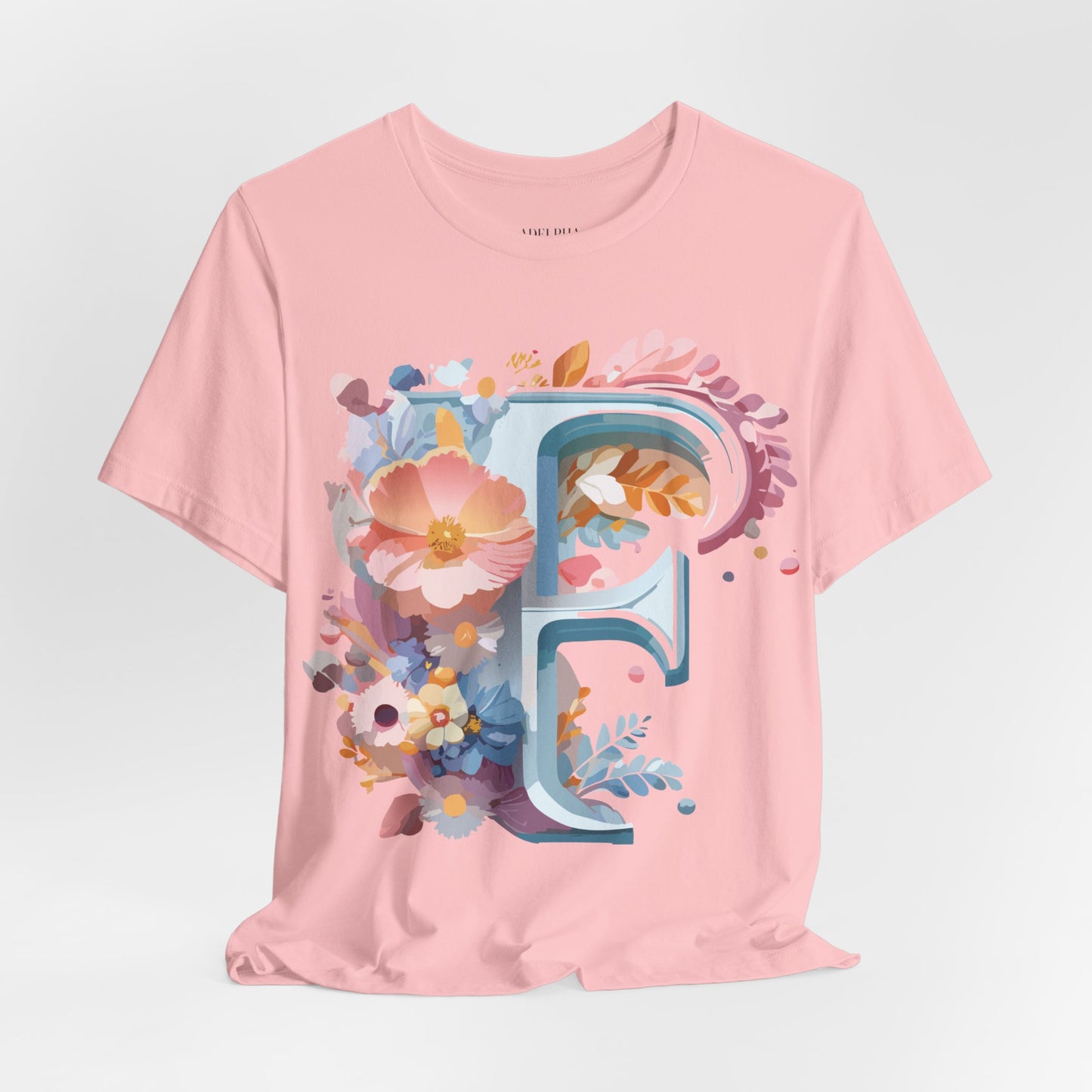Natural Cotton Tee Shirt - Letters Collection - F Printify