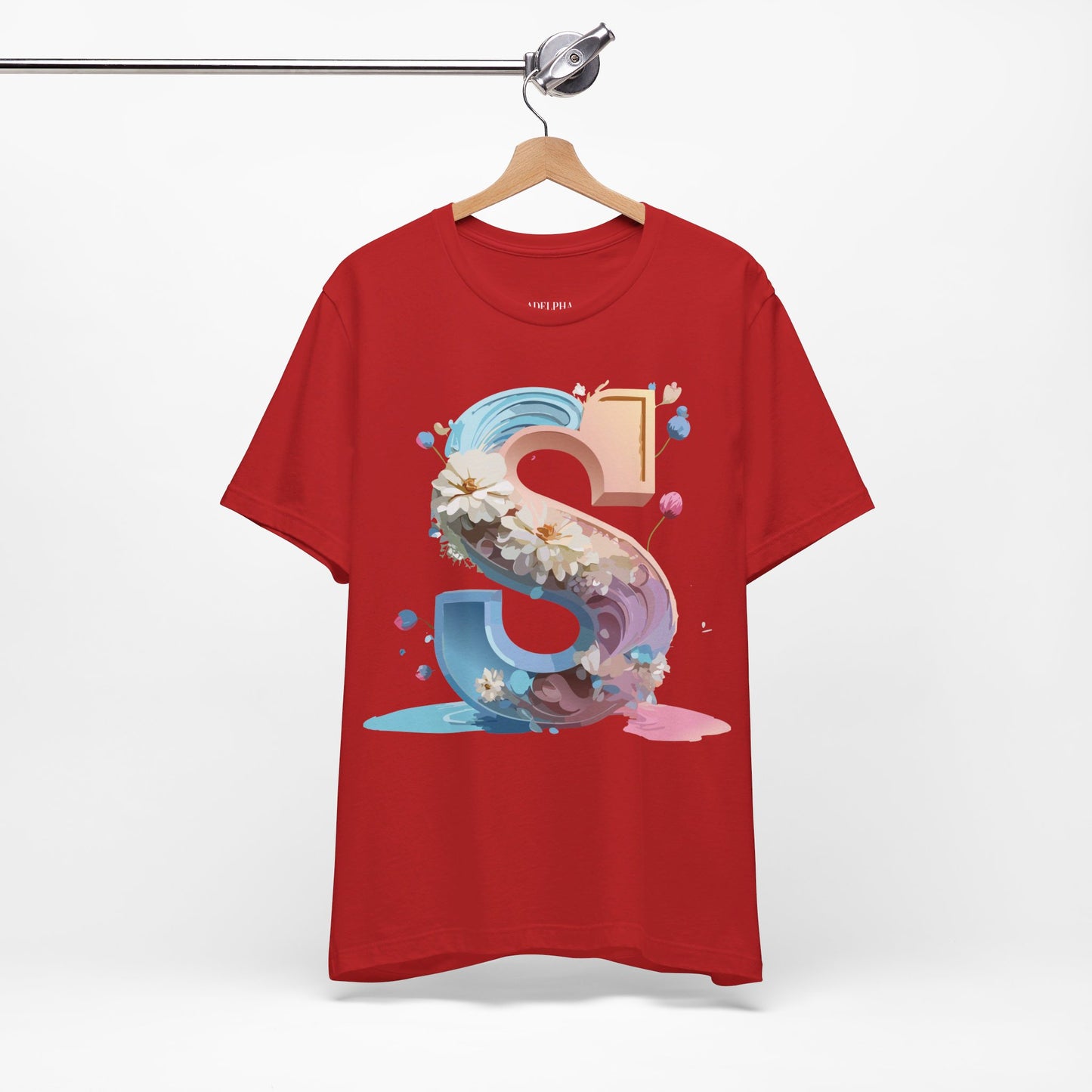 Natural Cotton Tee Shirt - Letters Collection - S Printify