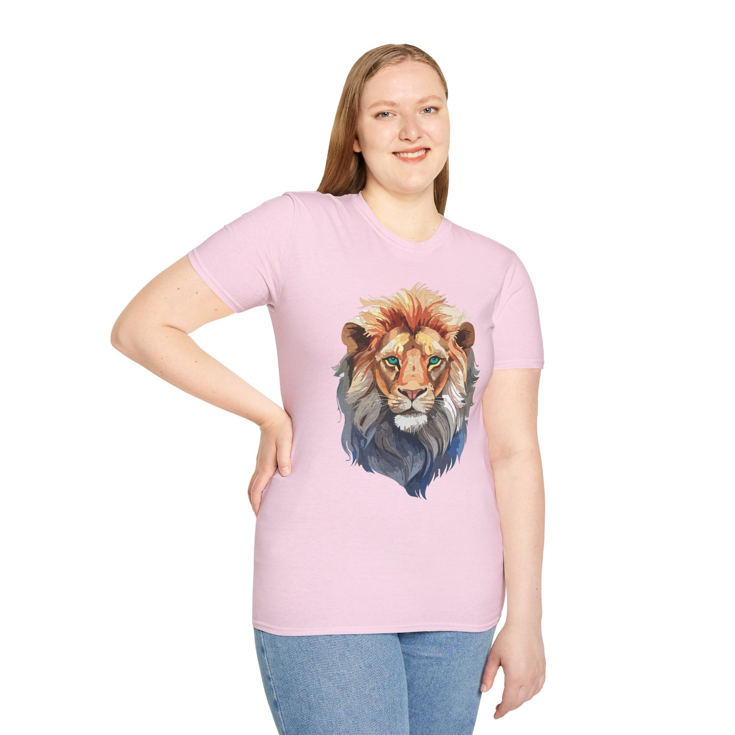 Lion Shirt, Shirt with Lion, Floral Lion Tee, Shirt with Animals