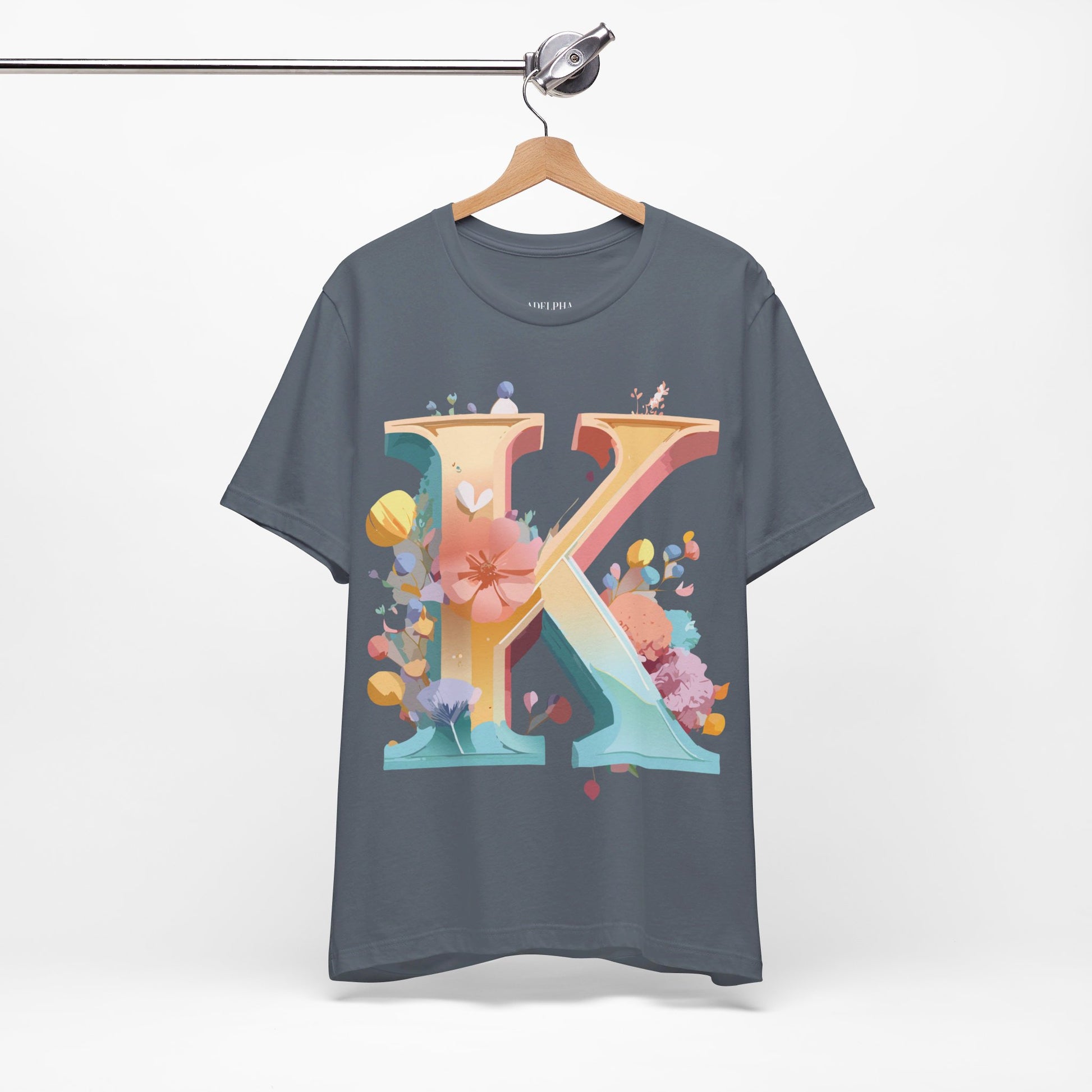 Natural Cotton Tee Shirt - Letters Collection - K Printify