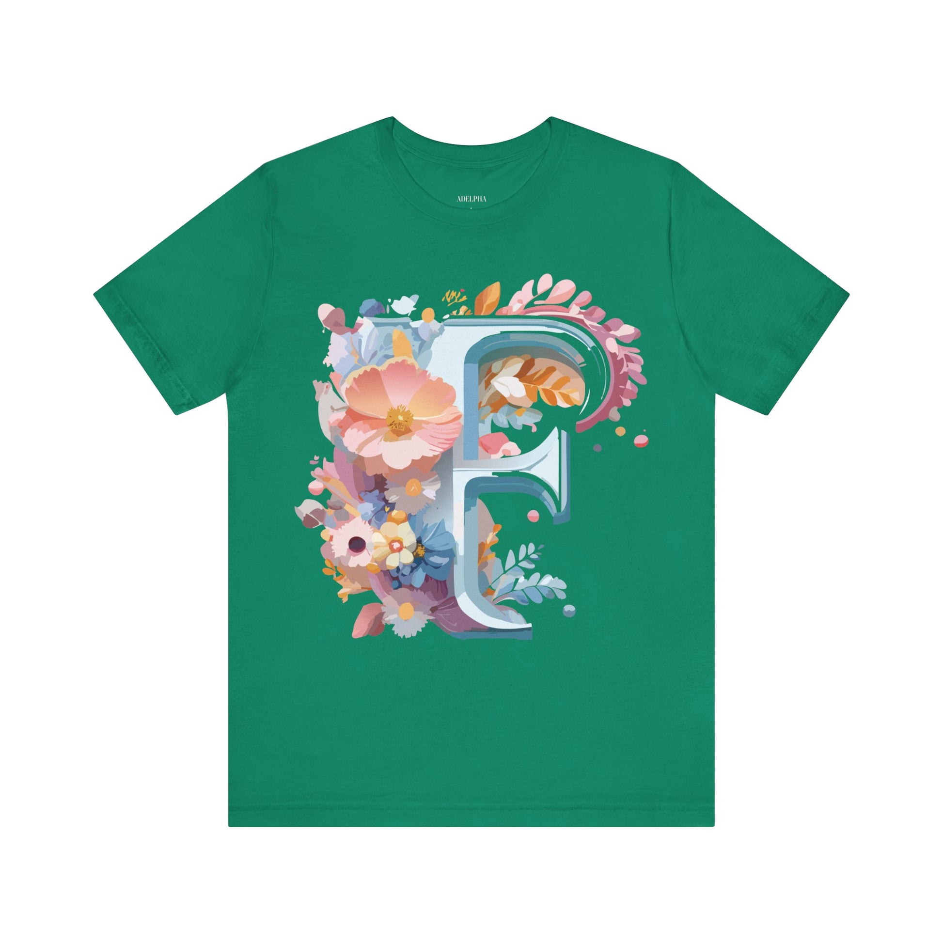 Natural Cotton Tee Shirt - Letters Collection - F Printify