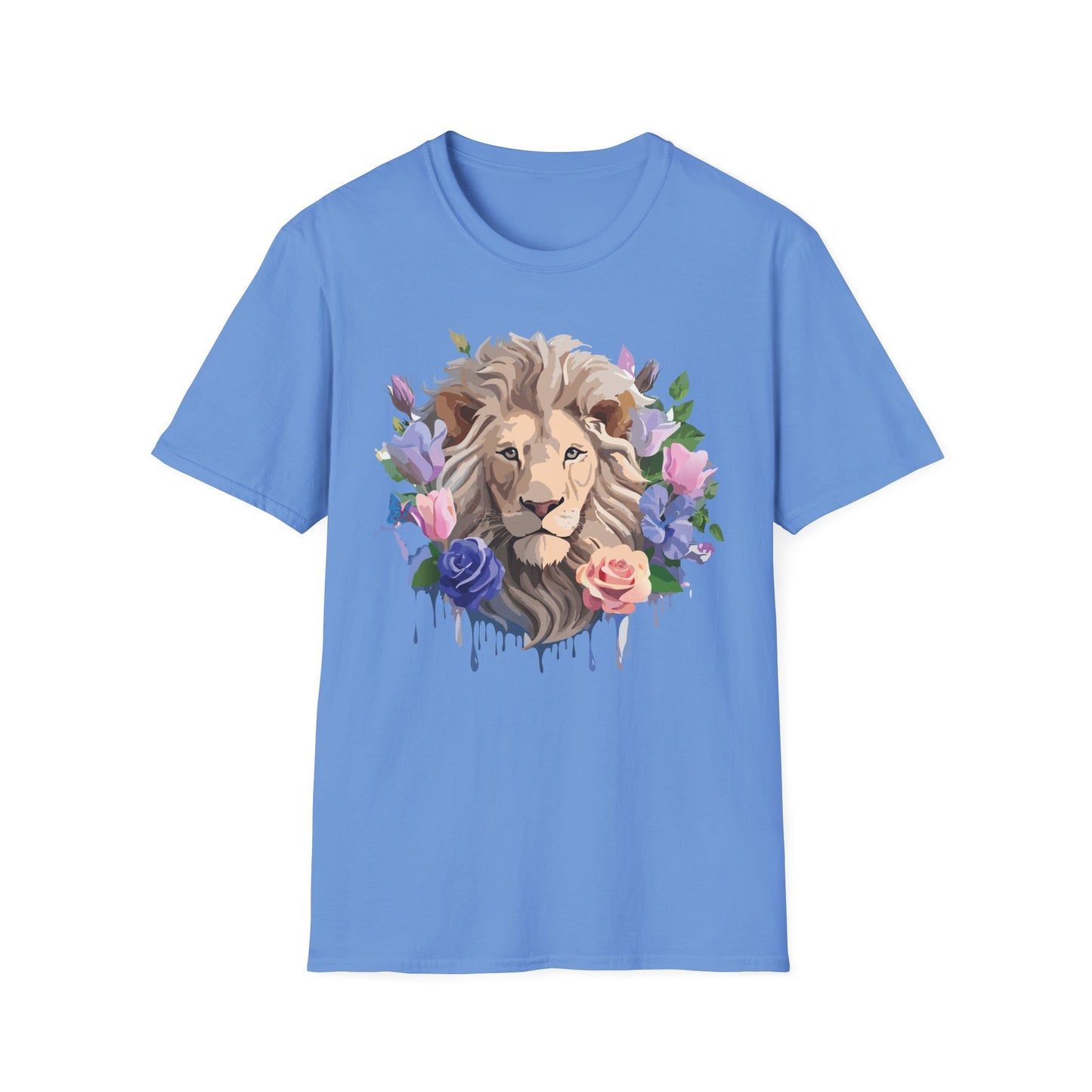 Lion Shirt, Shirt with Lion, Floral Lion Tee, Shirt with Animals