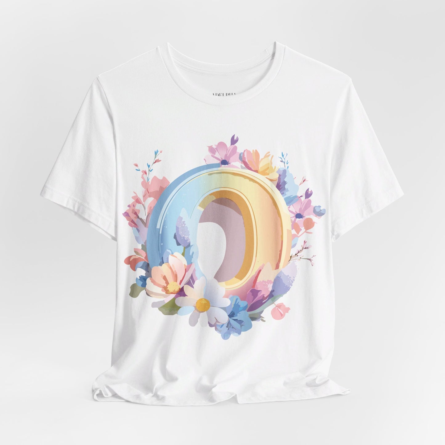 Natural Cotton Tee Shirt - Letters Collection - O Printify