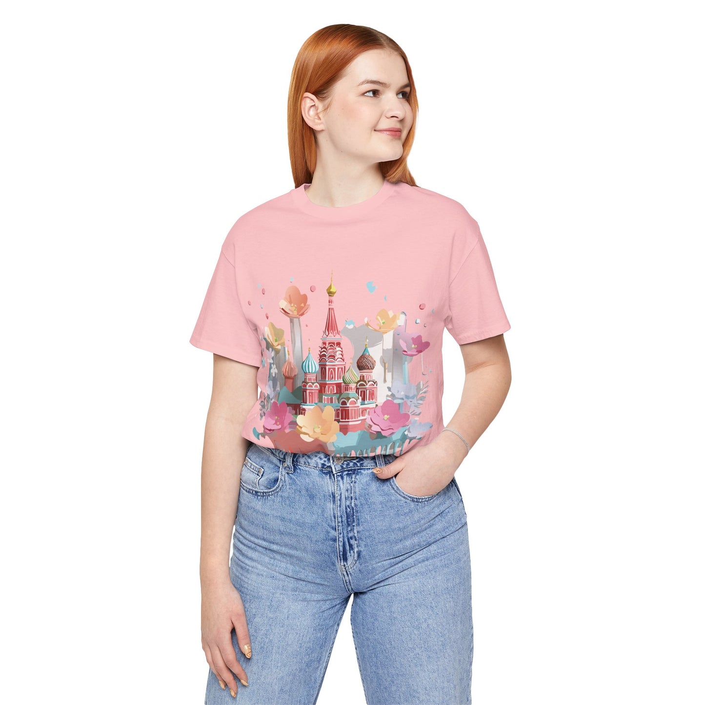 Natural Cotton Tee Shirt - Beautiful Places Collection - Moscow Printify